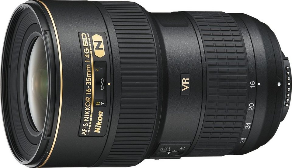 Nikon AF-S NIKKOR 16-35 mm 1:4G ED VR Objektiv, (INKL. HB-23 und CL-1120)