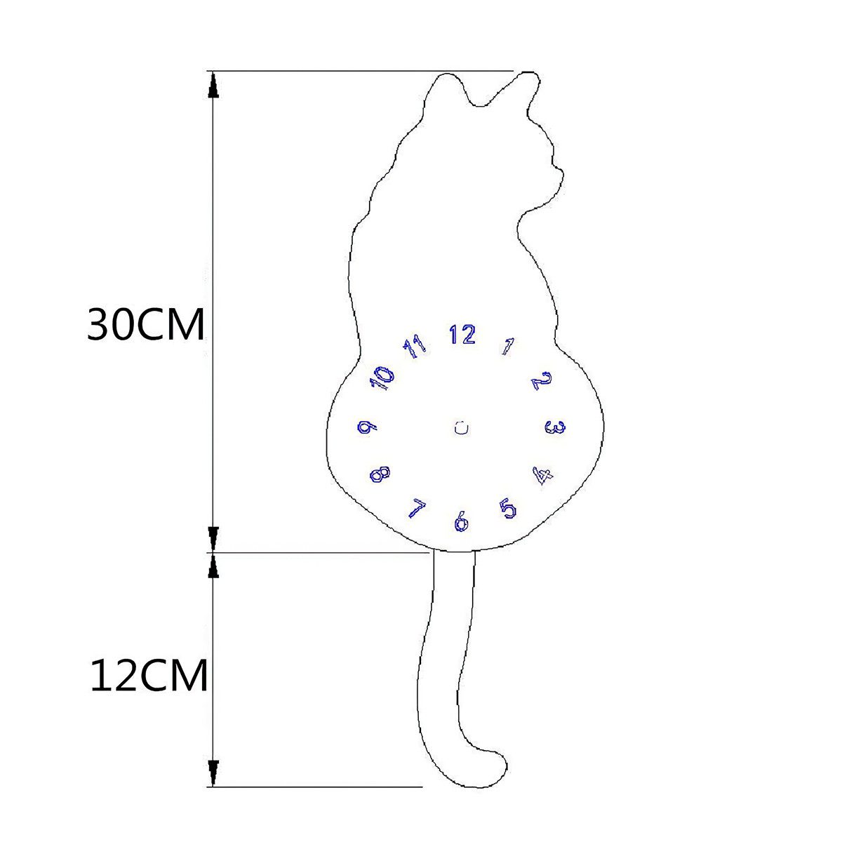 DOPWii Wanduhr Kreative Katze Wanduhr, Pendeluhr günstig online kaufen