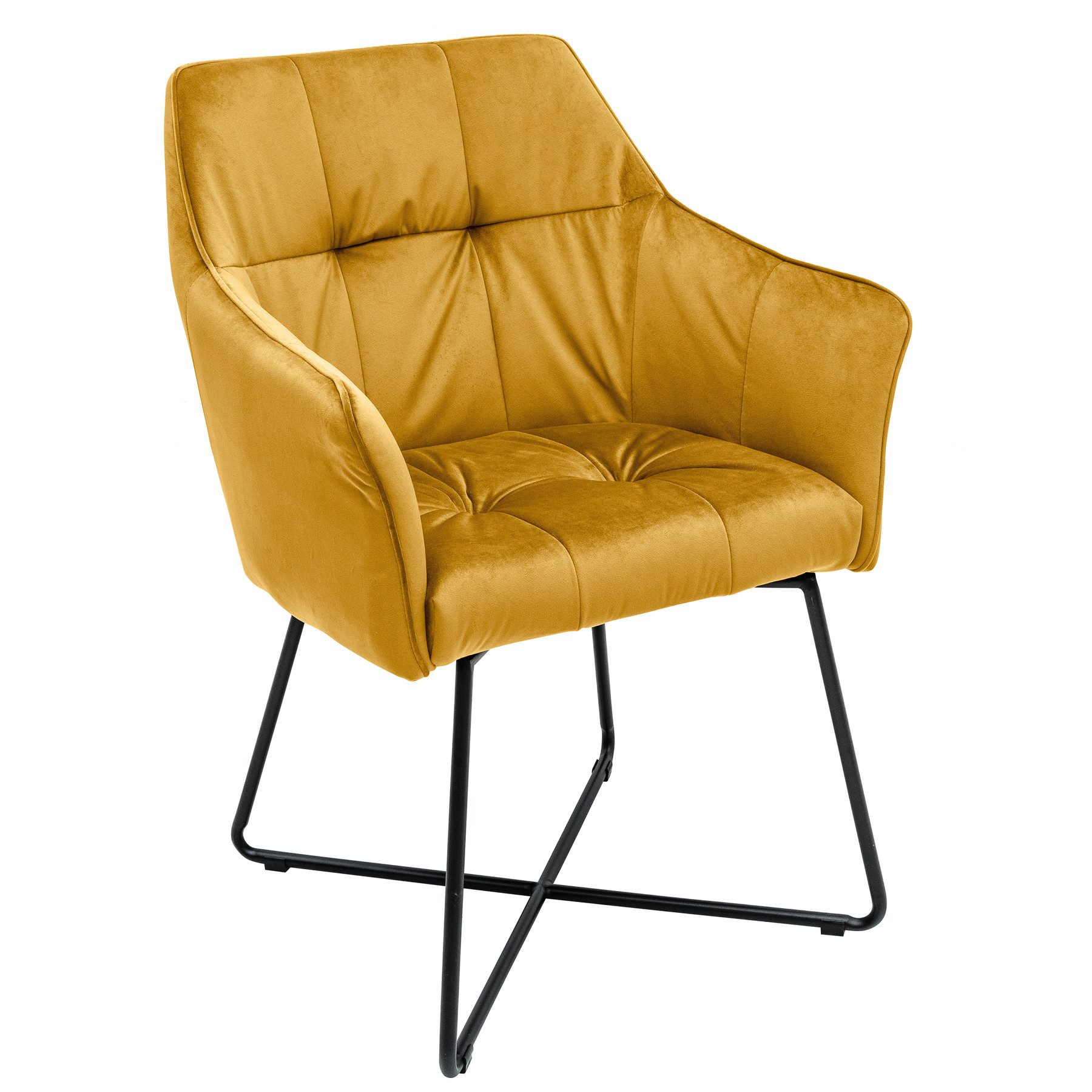 riess-ambiente Polsterstuhl LOFT senfgelb / schwarz günstig online kaufen