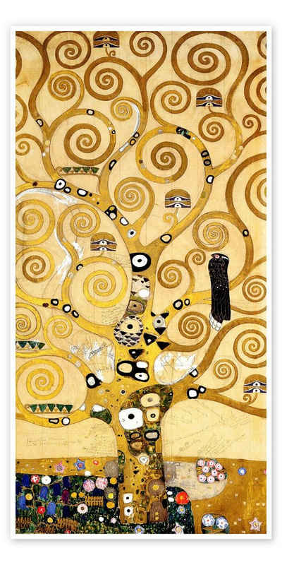Posterlounge Poster Gustav Klimt, Der Lebensbaum (Mittelteil), Wohnzimmer Malerei