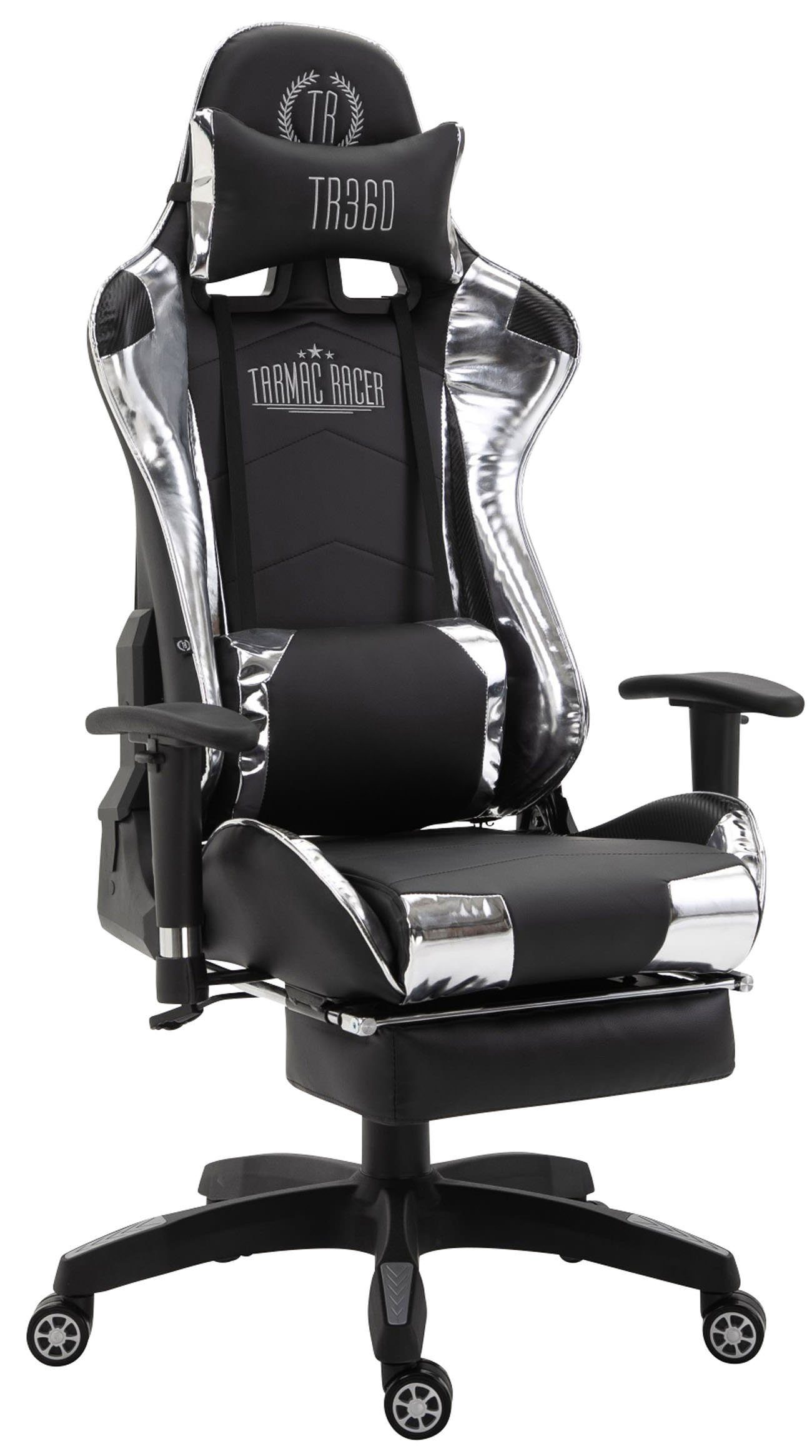 CLP Gaming Chair Turbo mit Fußablage, Höhenverstellbar und drehbar
