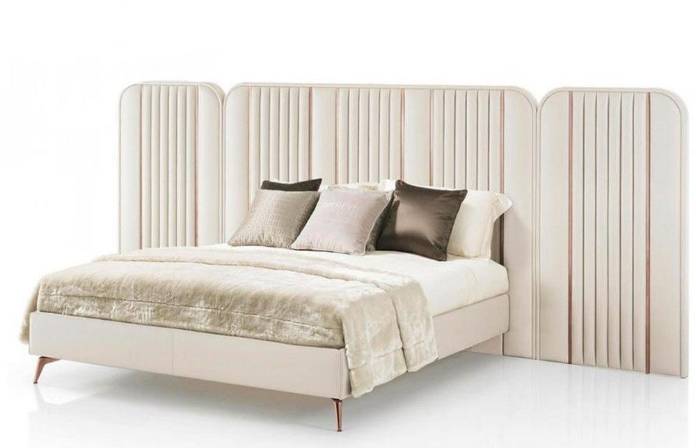 Xlmoebel Polsterbett Beigefarbenes Bettgestell mit elegantem Design und Komfort (Bett), Hergestellt in Europa