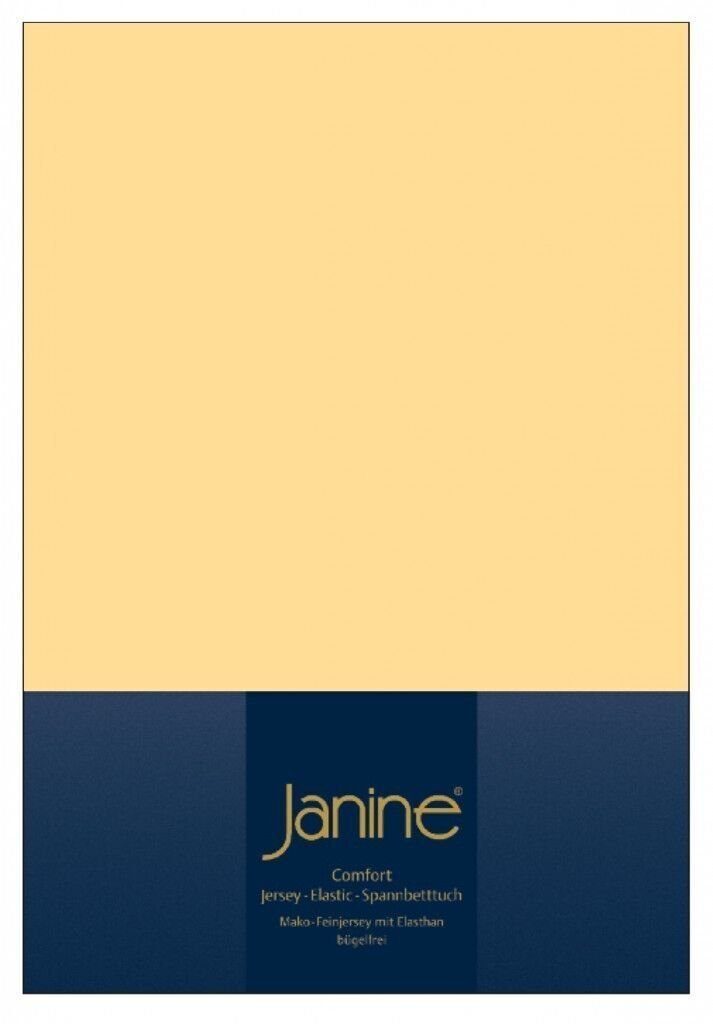 Spannbettlaken Janine Jersey Spannbetttuch Comfort Elastic für Gummizug: Jersey-Elasthan, vanille 100x200, bis Stück), (1 Matratzenhöhen Rundum, 23 Janine, Geeignet 90x200 5002 35cm