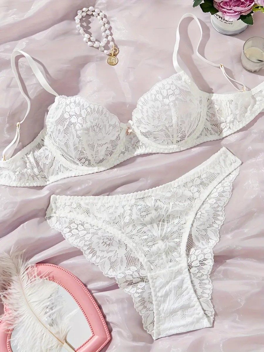 Elegant Love Set: Bügel-BH Weißes Dessous-Set – Elegante Damenunterwäsche & günstig online kaufen