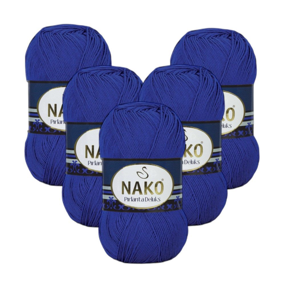 NAKO 5 x Nako Pirlanta Deluks Häkelwolle, 390 m, Strickgarn,Amigurumi,Häkelgarn