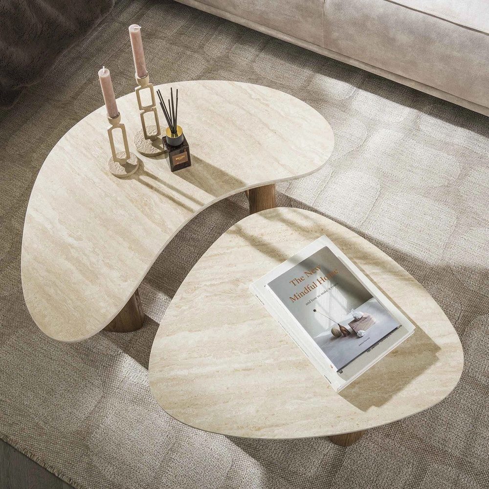 LEVEN Lifestyle Couchtisch MARMORINO 2´er Set günstig online kaufen