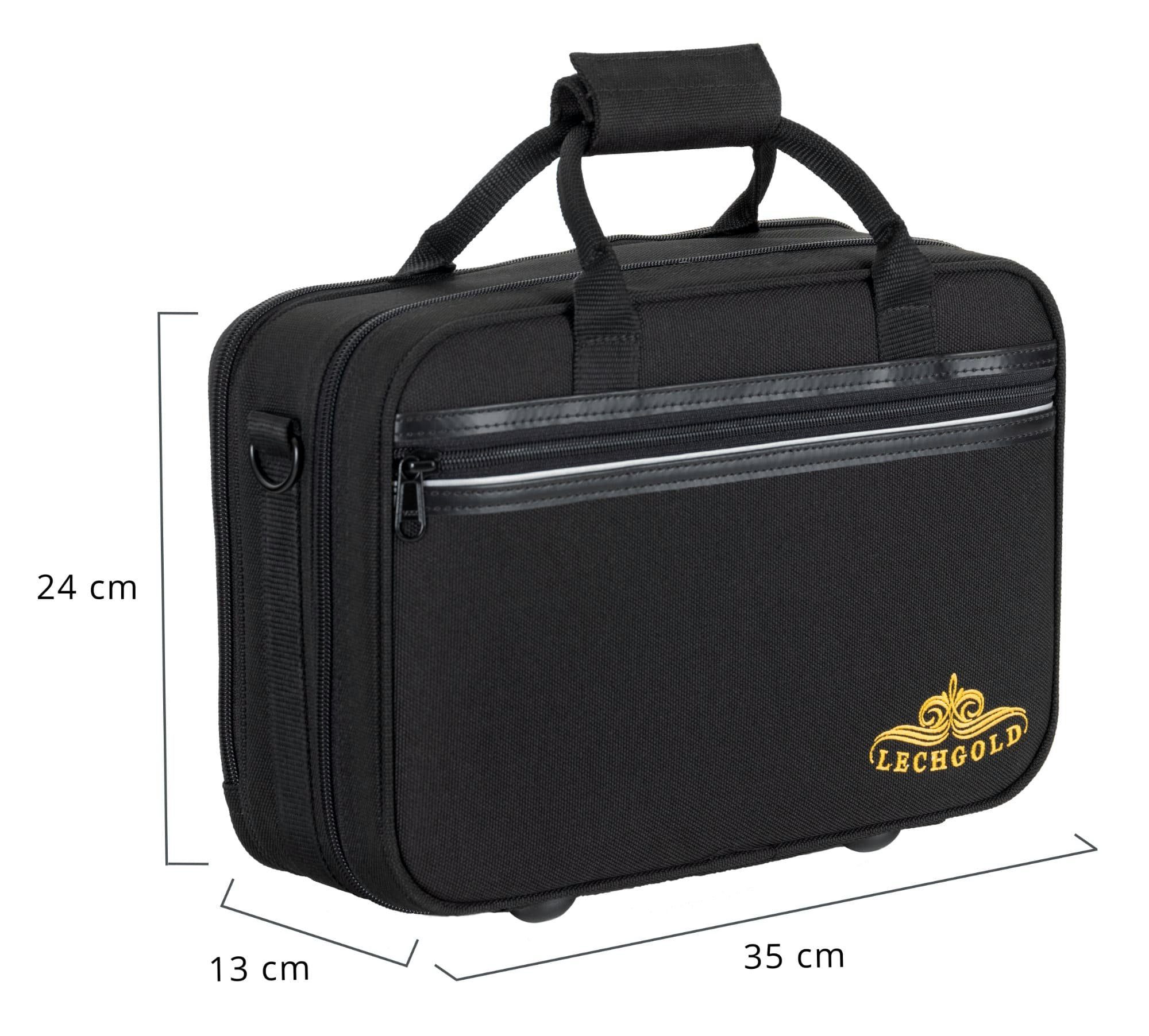 Lechgold Klarinette Leichtkoffer mit hochwertiger Thermopolsterung für, Lightcase für Bb-Klarinette mit Deutschem System & Schultergurt