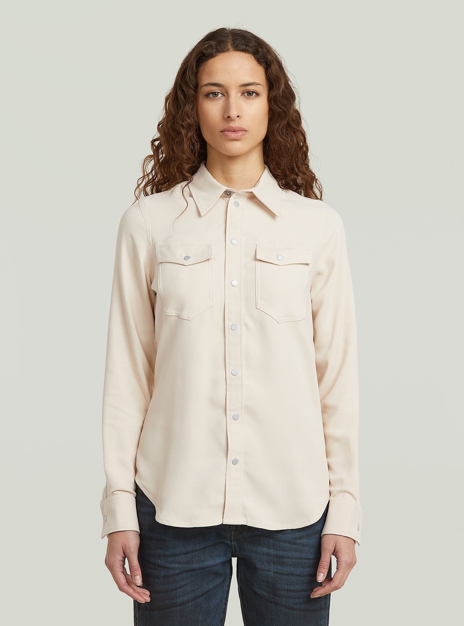 Langarmshirt Slim Western Hemd