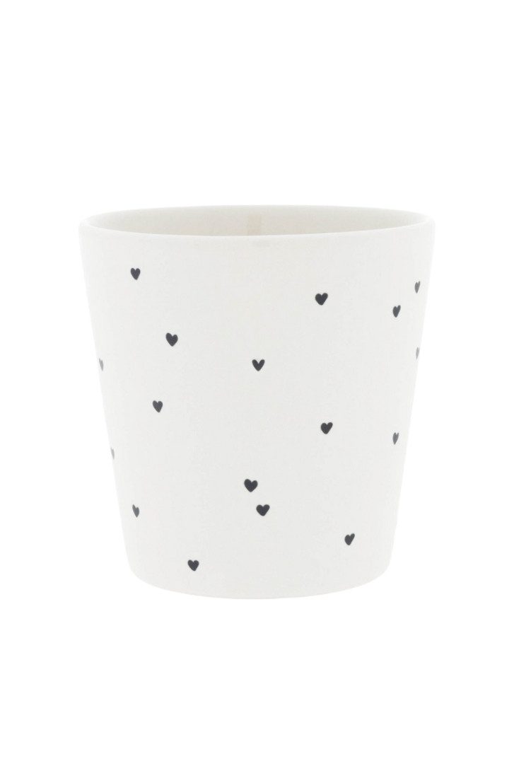 Geschirr-Set Becher - HEARTS ALLOVER - weiß