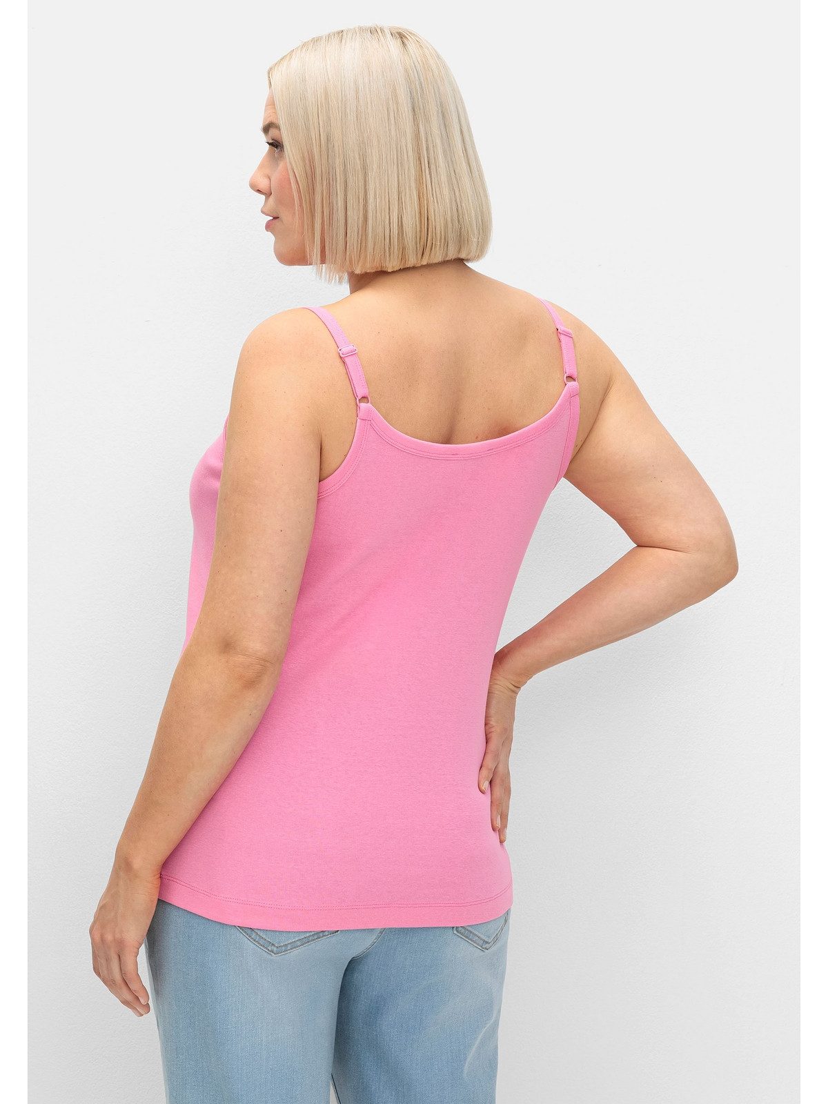 Sheego Spaghettitop Große Größen mit längenverstellbaren Trägern