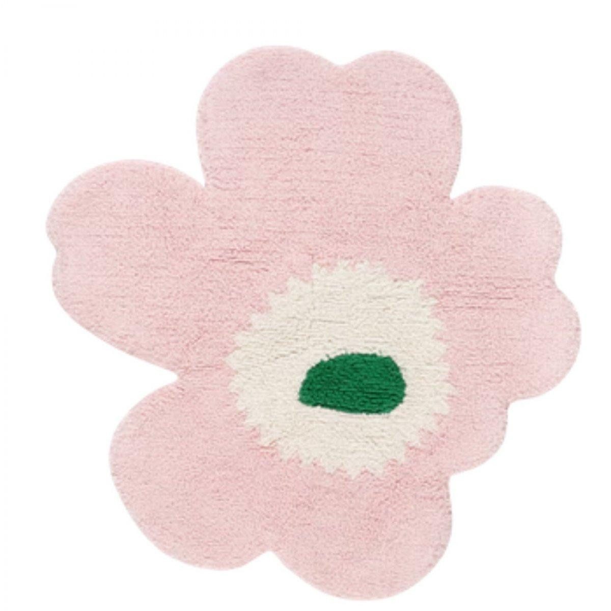 Marimekko Badematte Badzimmerteppich Unikko Lightpink Offwhite Green