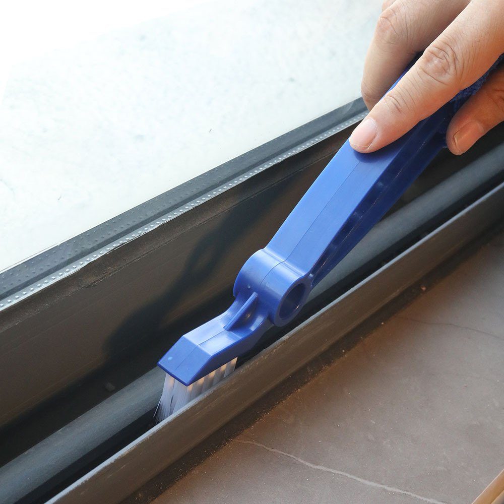 Blusmart Doppeltem Mit Verwendungszweck grau Drahtbürste Fensterspalt-Reinigungsbürste