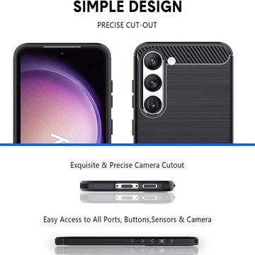 CoolGadget Handyhülle Carbon Handy Hülle für Samsung Galaxy S23 Plus 6,6 Zoll, robuste Telefonhülle Case Schutzhülle für Samsung S23+ 5G Hülle