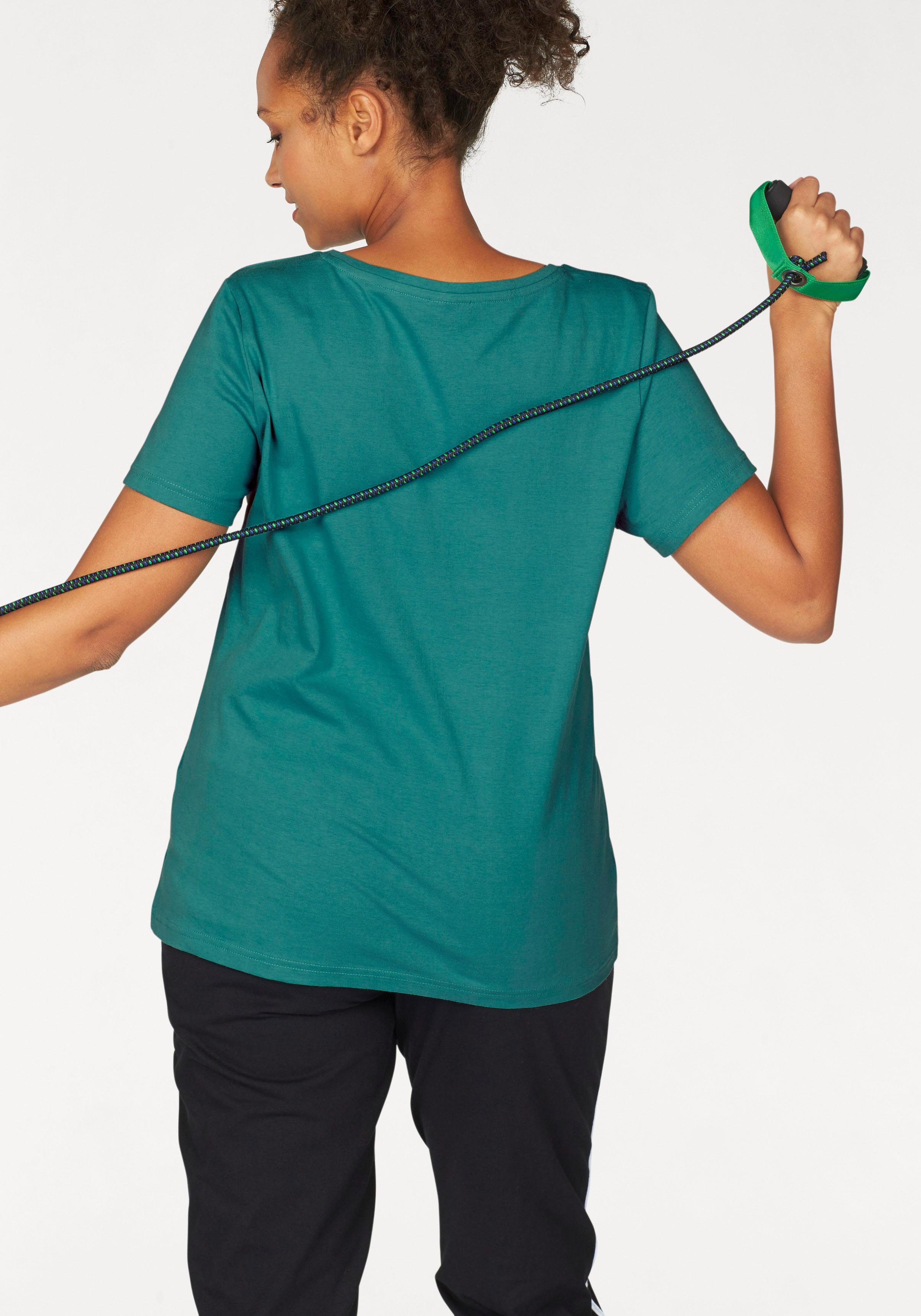 H.I.S T-Shirt Essential-Basics (3er-Pack) figurumspielender Schnitt, aus Baumwolle