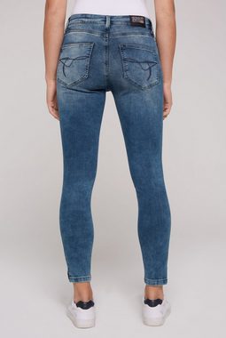 SOCCX Slim-fit-Jeans mit Schlitz am Saum