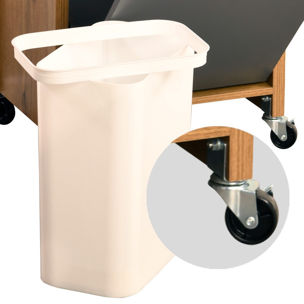KESPER® Küchenwagen Rollwagen inkl. Abfalleimer, oak, FSC