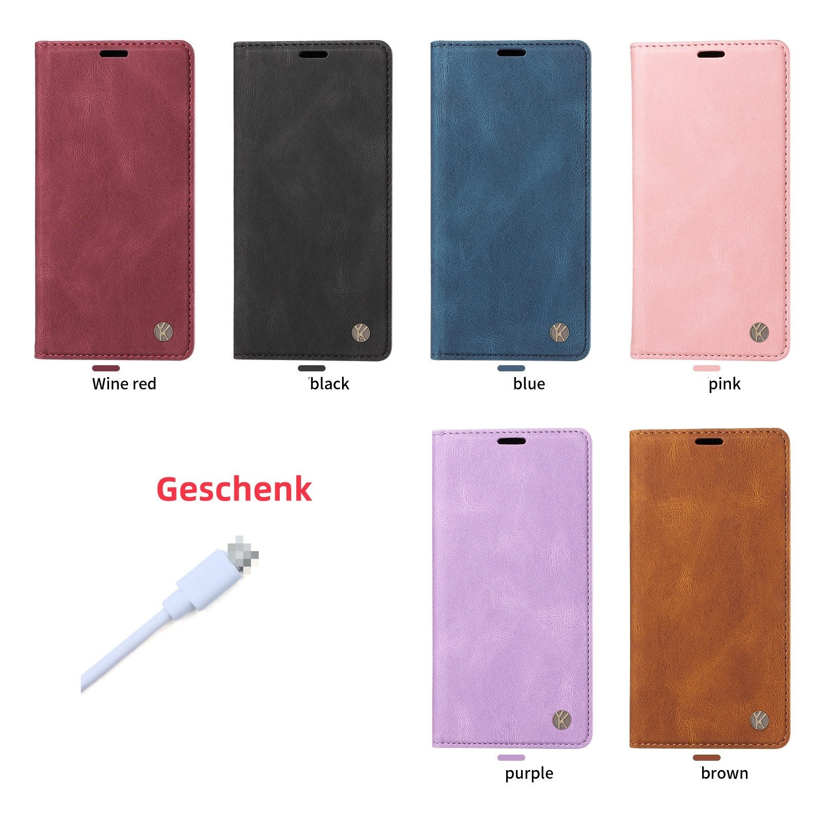 trends for living Handyhülle Hülle Case Cover für iPhone Modelle Leder Schutz Flip Tasche Magnet