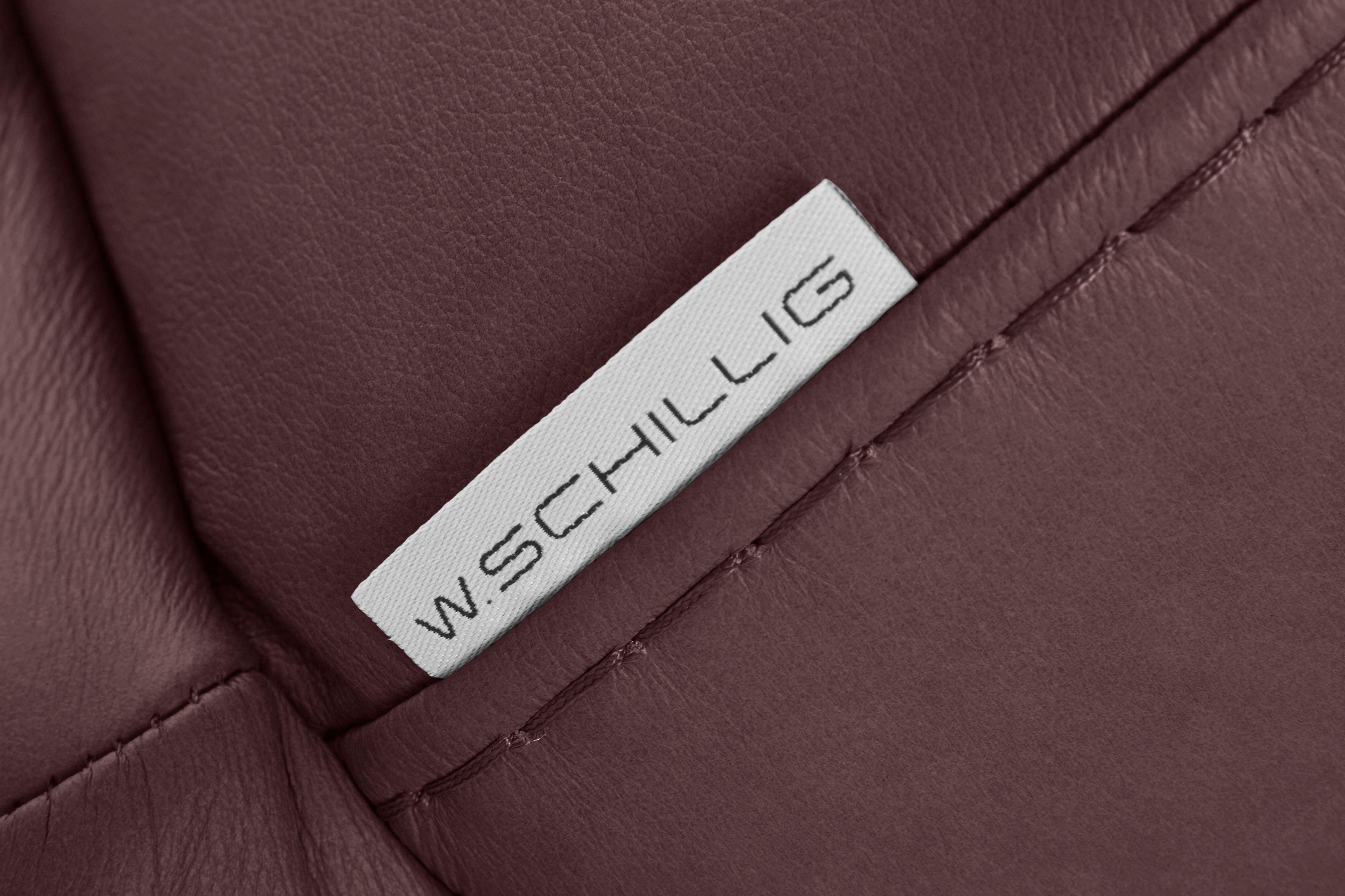 W.SCHILLIG 2,5-Sitzer montanaa, mit Metallfüßen in Breite Chrom 212 glänzend, cm