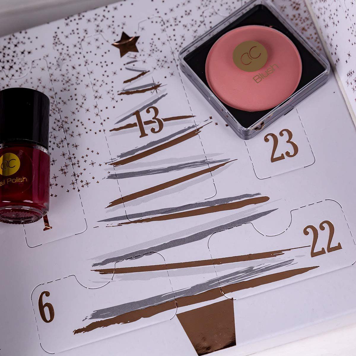 Frauen Applikatoren für ACCENTRA Wimpern, & Adventskalender Lidschatten, Beauty Adventskalender 24 Make-up Nagellack, Kosmetikprodukte Lippenstift, uvm,