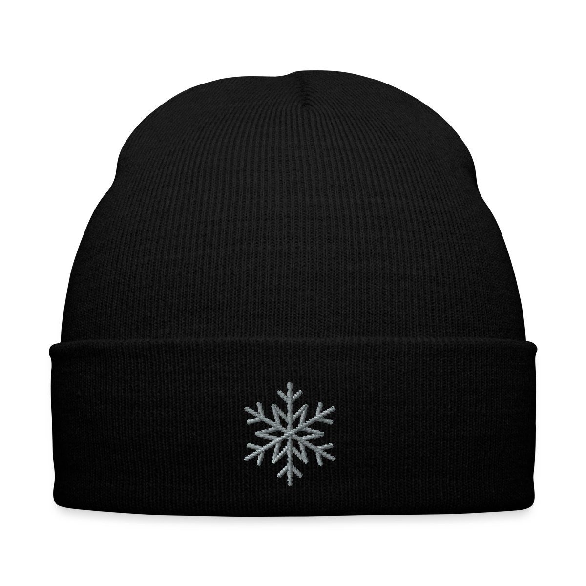 Spreadshirt Beanie Schneeflocke Gestickt Bestickte Wintermütze (1-St)