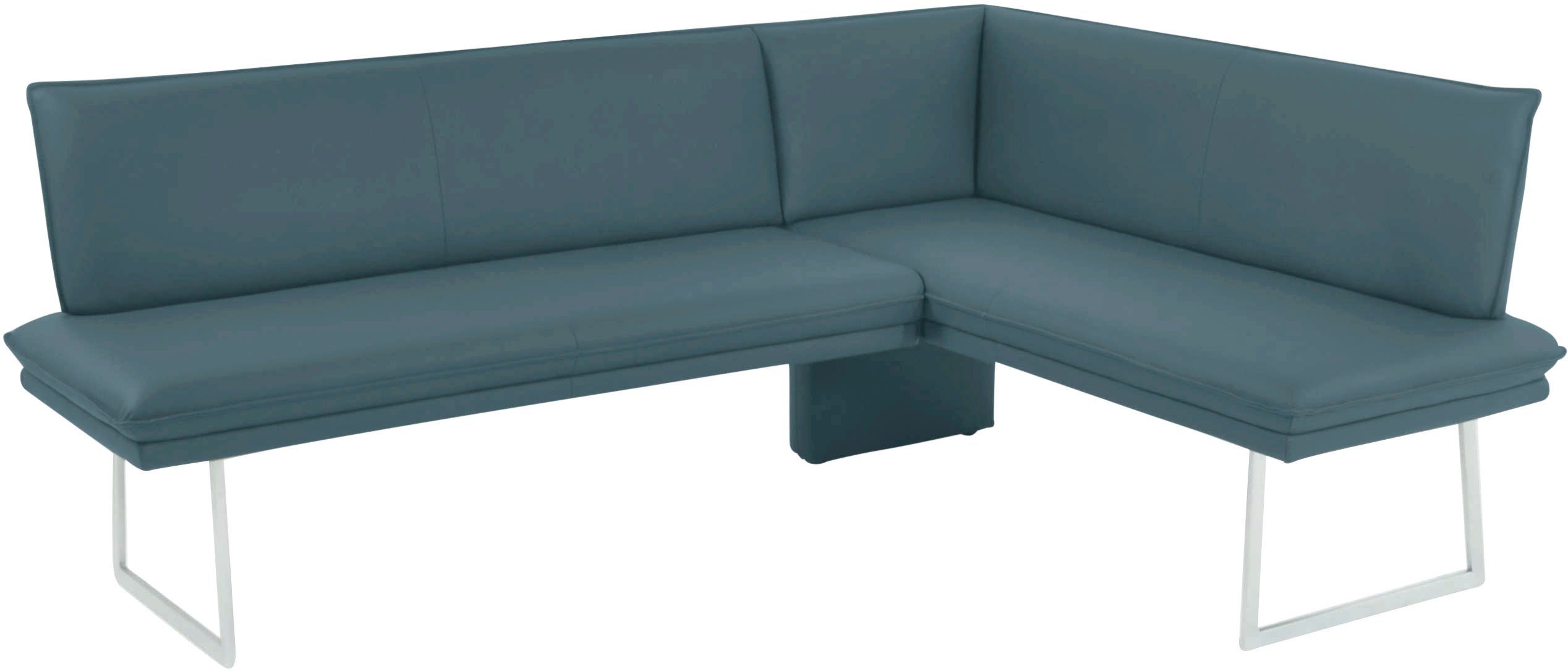 K+W Komfort & Wohnen Eckbank mit Sattlernaht und schmaler Kufe, langer Sche günstig online kaufen