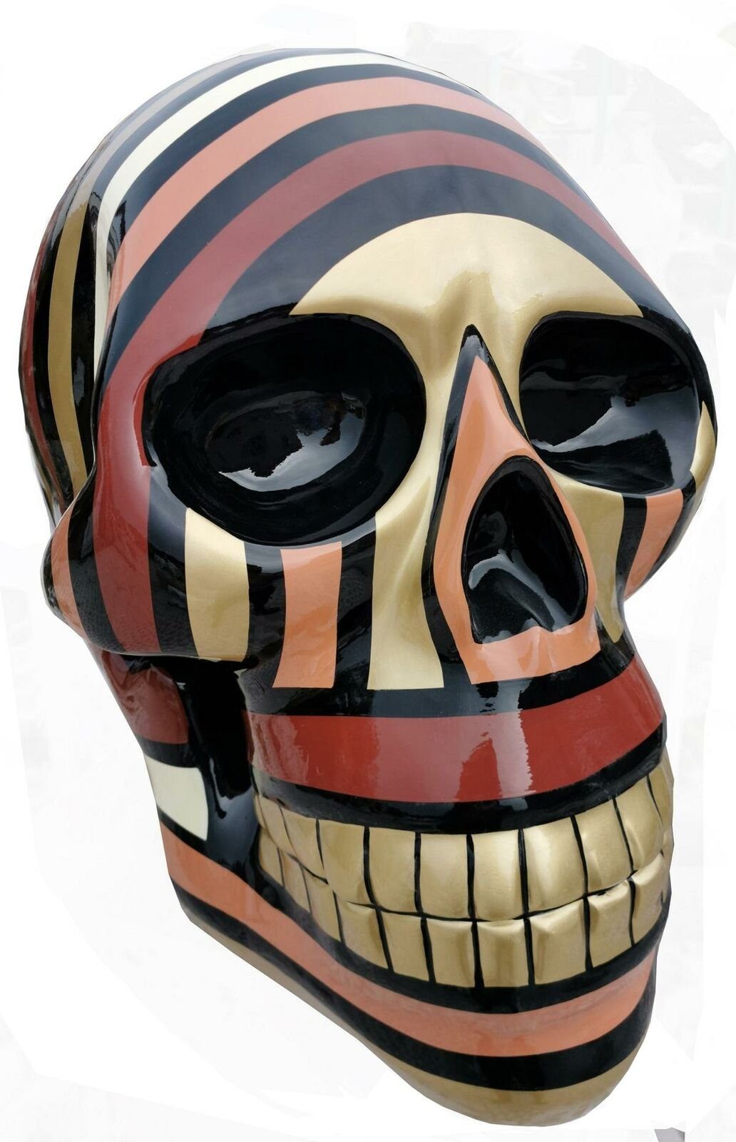 Skulptur Deko Abstrakte Modern JVmoebel Dekoration Skulptur Toten Neu Schädel Skulptur, Kopf Design