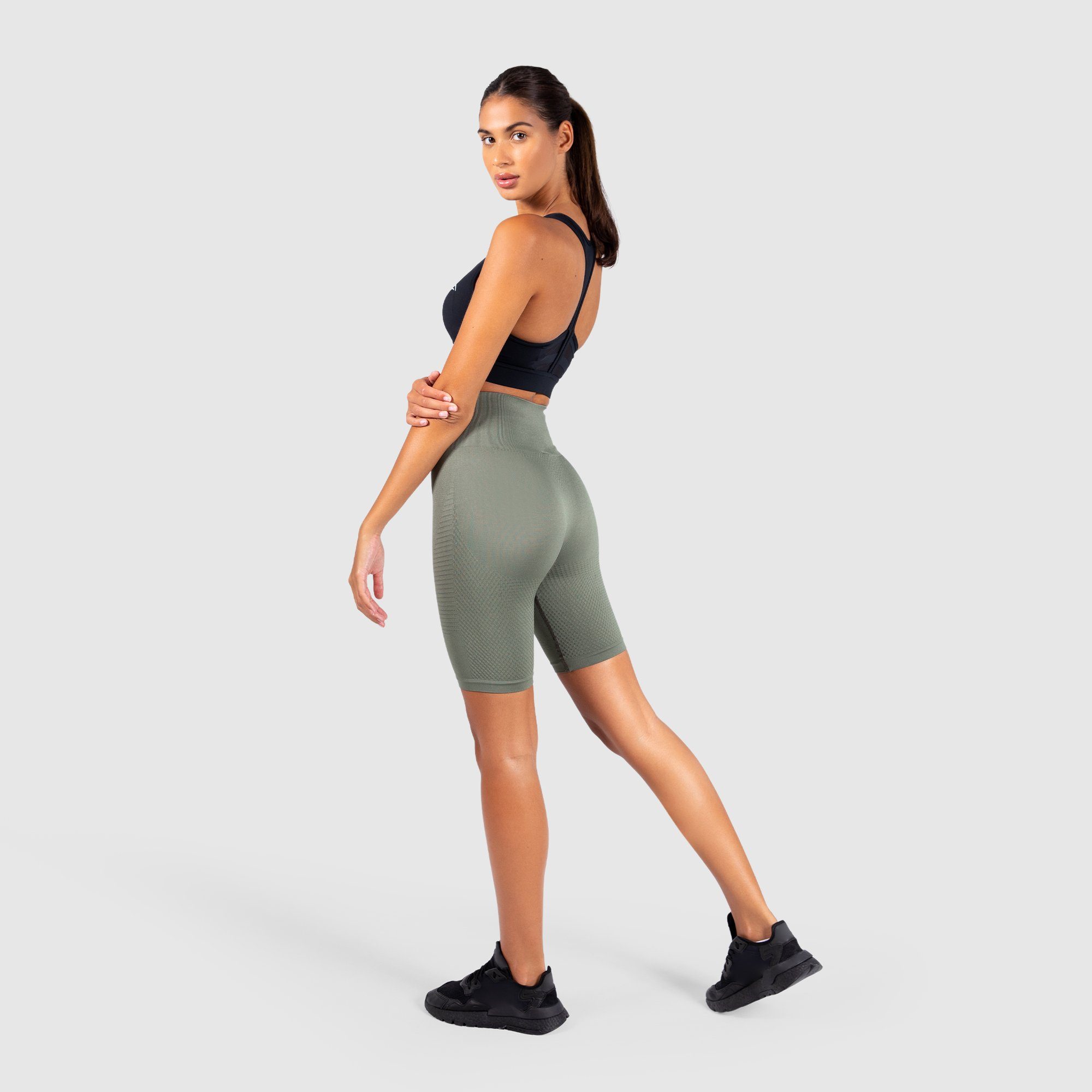 Smilodox Olive Shorts Bloom Seamless