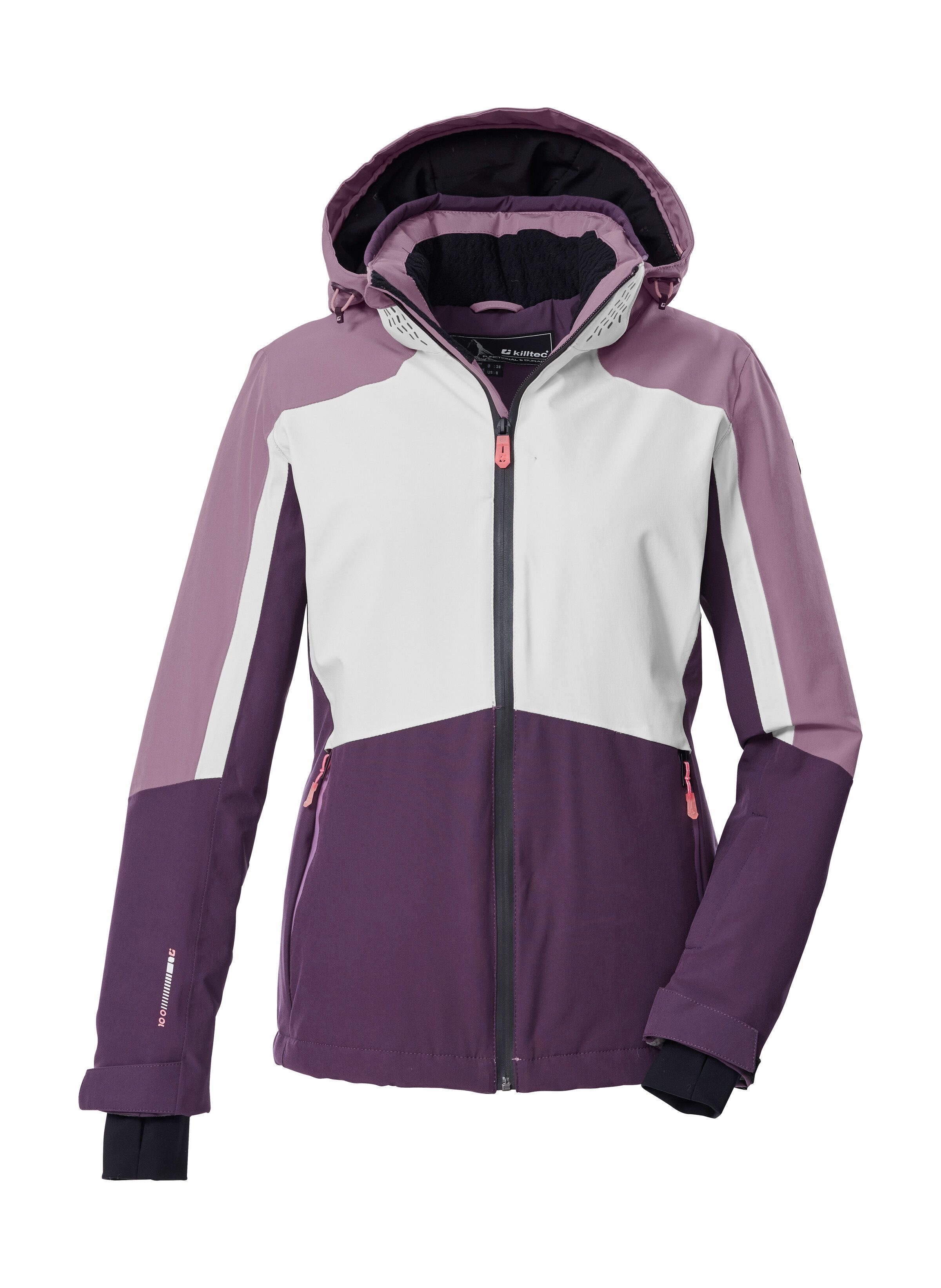 Killtec Skijacke KSW 28 WMN SKI JCKT Wasserdichte Skijacke mit Colourblock-Design und praktischen Taschen