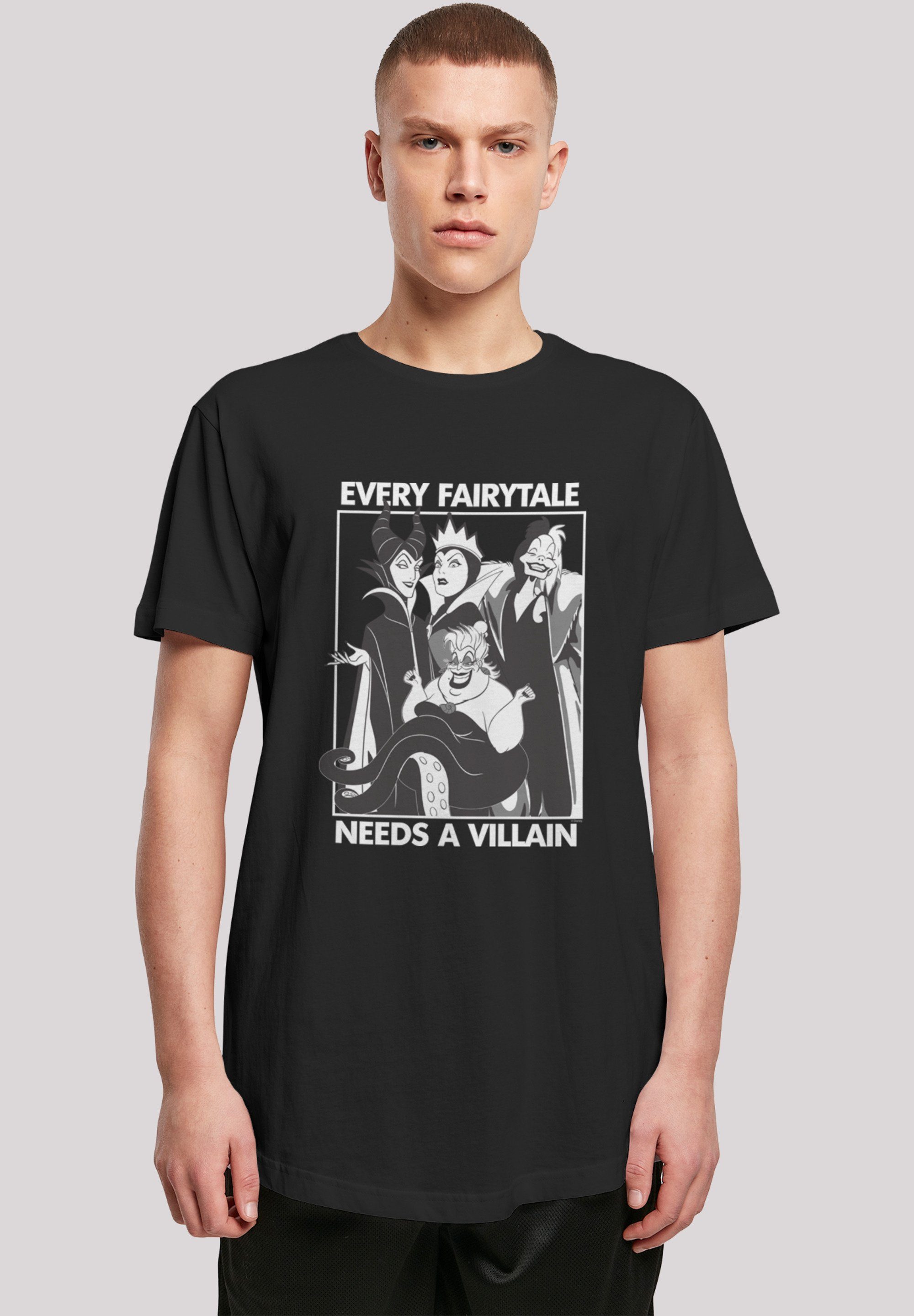 Sehr T-Shirt Needs A Every F4NT4STIC Tale weicher mit Print, Fairy hohem Tragekomfort Villain\' Baumwollstoff