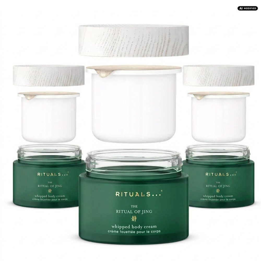 Rituals Körpercreme Rituals Jing Whipped Body Cream Refill 3er Set, 1-tlg., Vorteilspack mit drei Nachfüllungen
