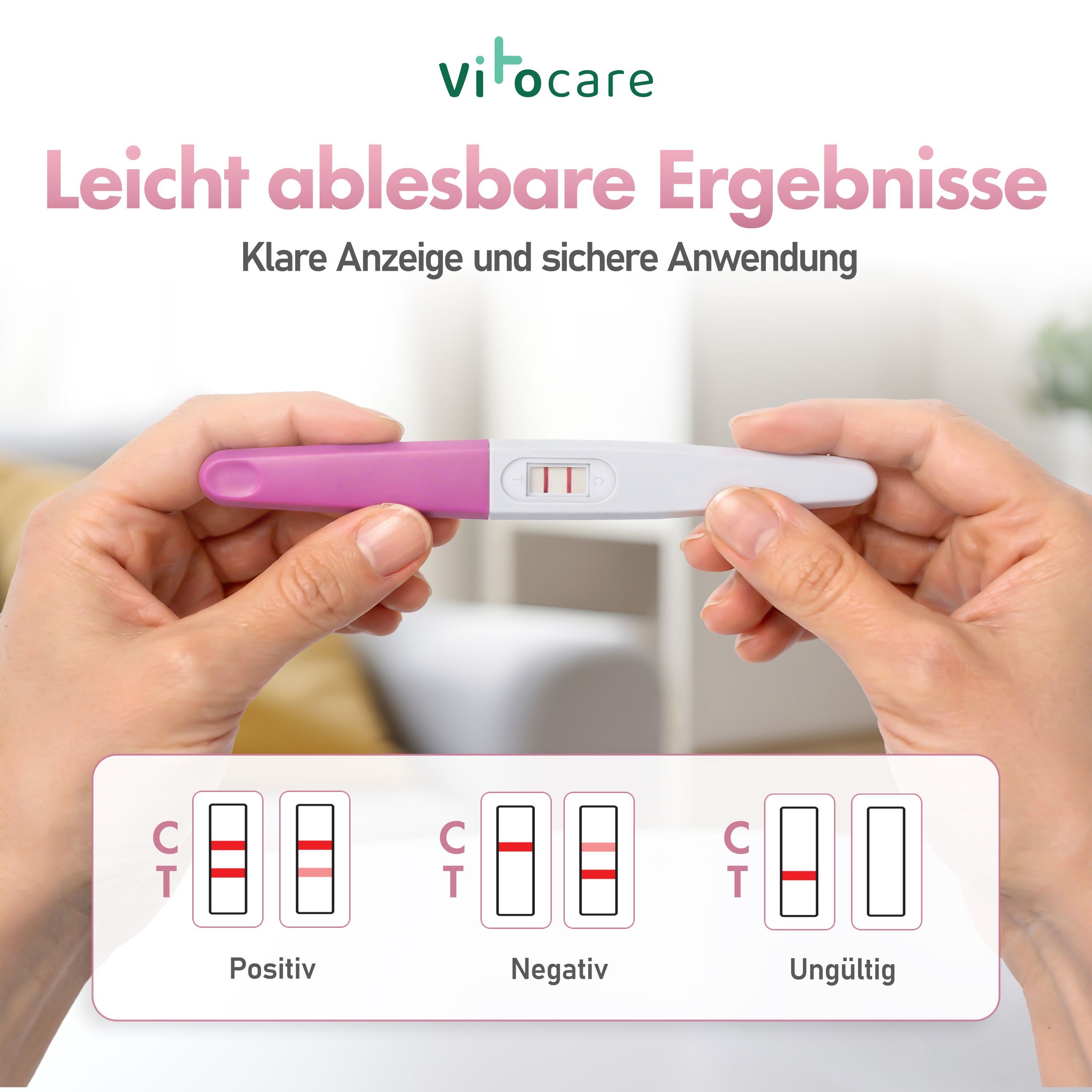 Vitocare Ovulationstest Vitocare Wechseljahre Test FSH, Menopause Selbsttest f. Zuhause 2x, 2-tlg., Schnelle Ergebnisse – nach nur 3 Minuten – Bild 4 von 5
