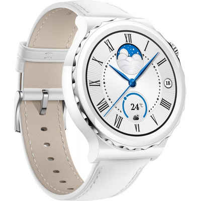 Huawei Watch GT 3 Pro Ceramic 43 mm - Smartwatch - white leather Smartwatch