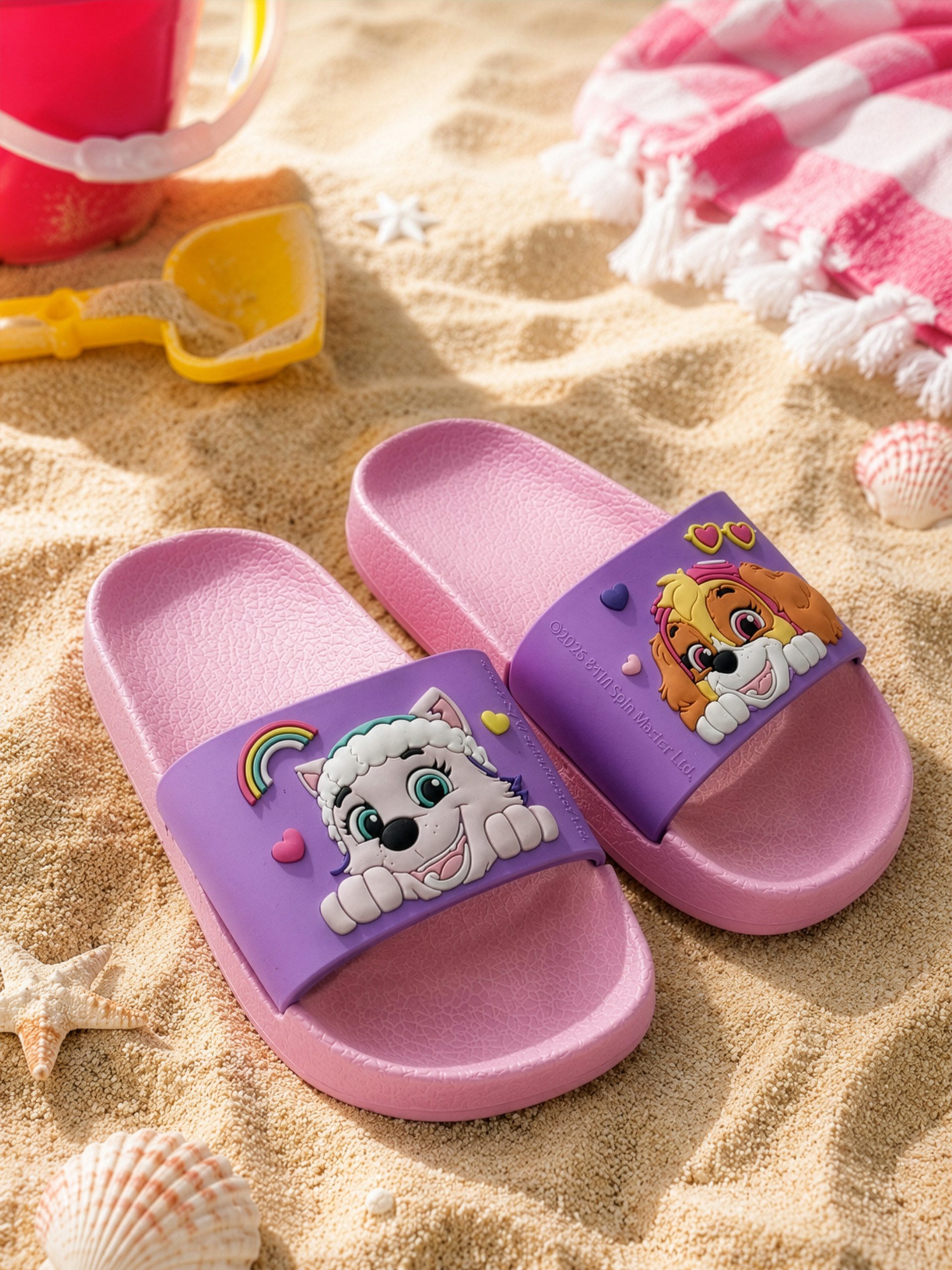 United Labels® Paw Patrol Badelatschen Skye & Everest Badeschlappen Badesandalen Badesandale – Bild 2 von 5