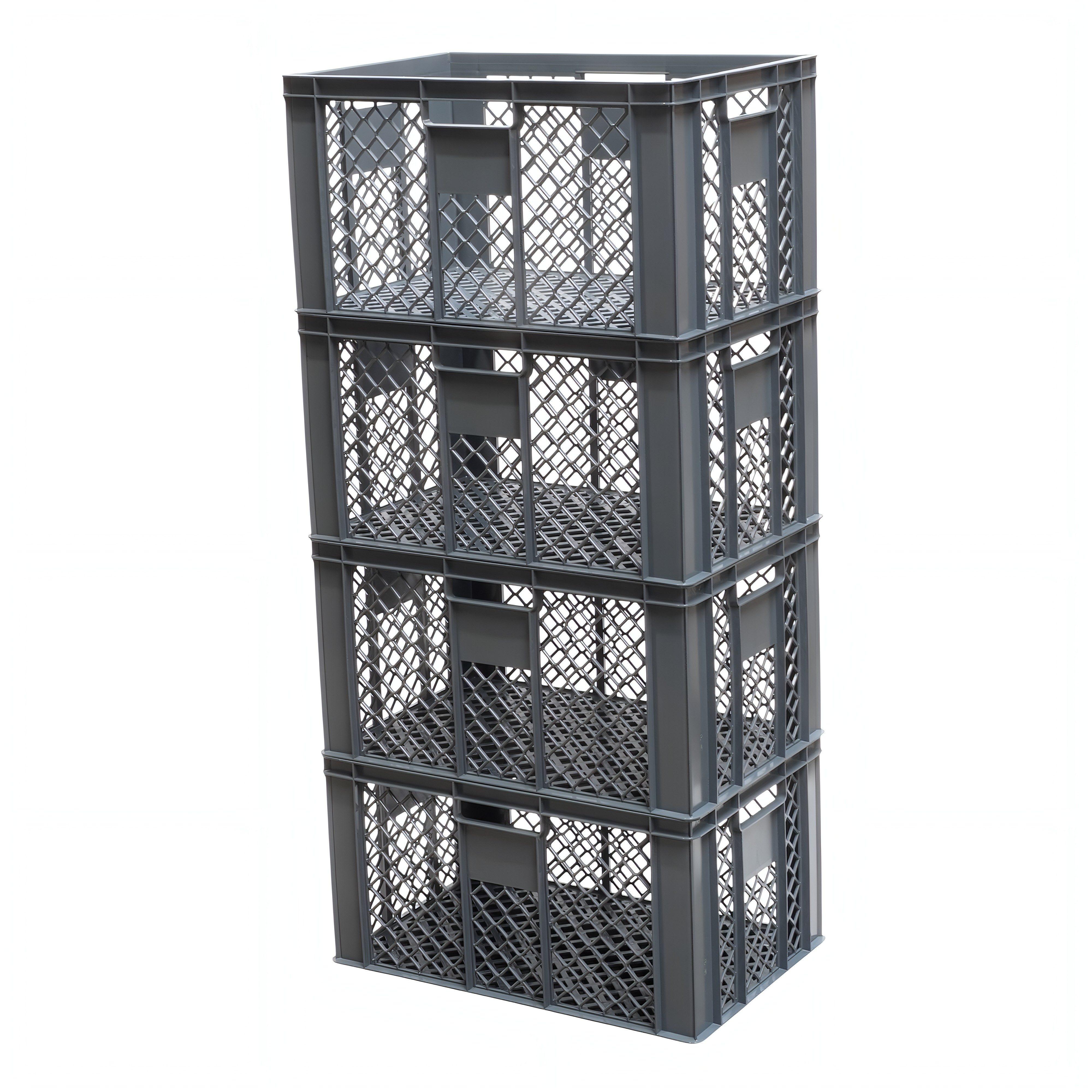 Logiplast Stapelbox 4 Stück Bäckerkisten / Brotkisten 600 x 400 x 320 mm