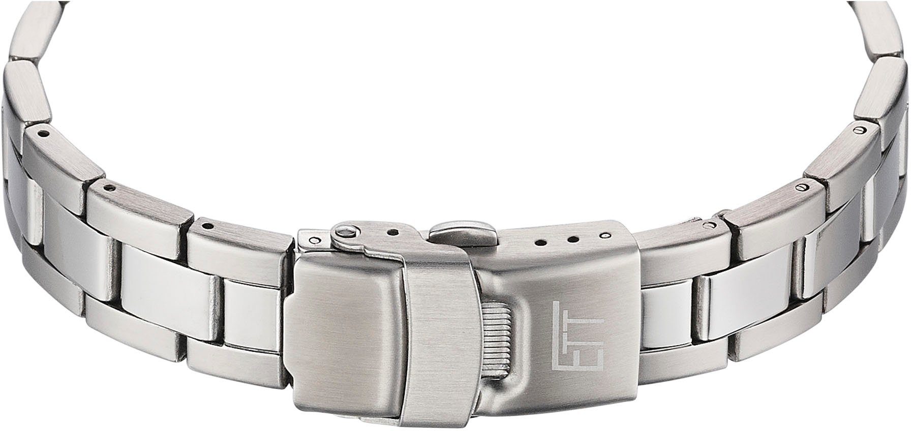 ETT Funkuhr Gobi Lady ELS-11589-32M, Armbanduhr, Damenuhr, Solar, Datum, Edelstahlarmband