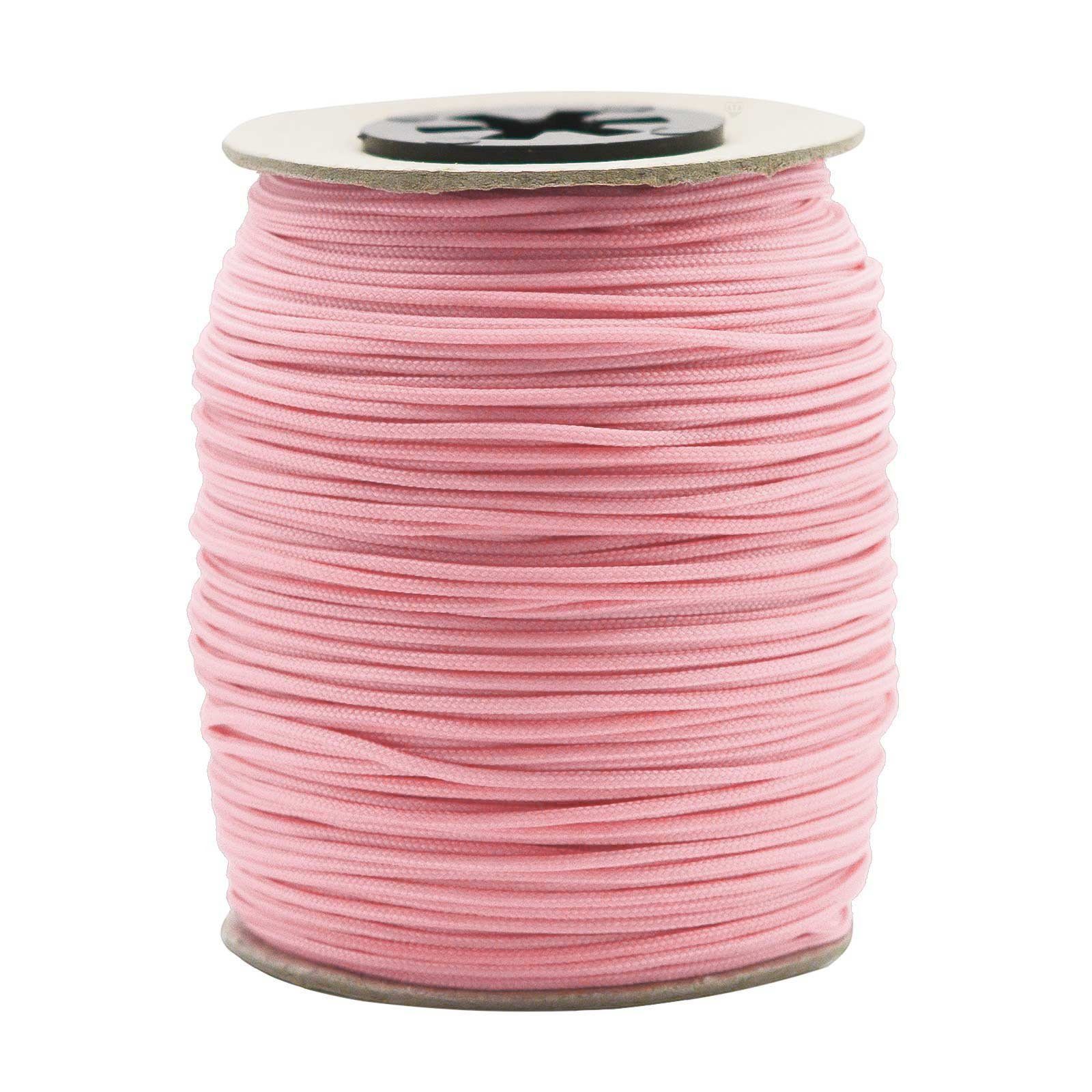 maDDma Kordel 100m Schmuckschnur Jalousieschnur Polyester 1,5mm, babyrosa