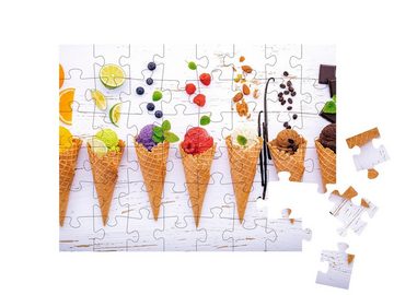 puzzleYOU Puzzle Bunte Kugeln Eis, verschiedene Sorten, 48 Puzzleteile, puzzleYOU-Kollektionen Candybar