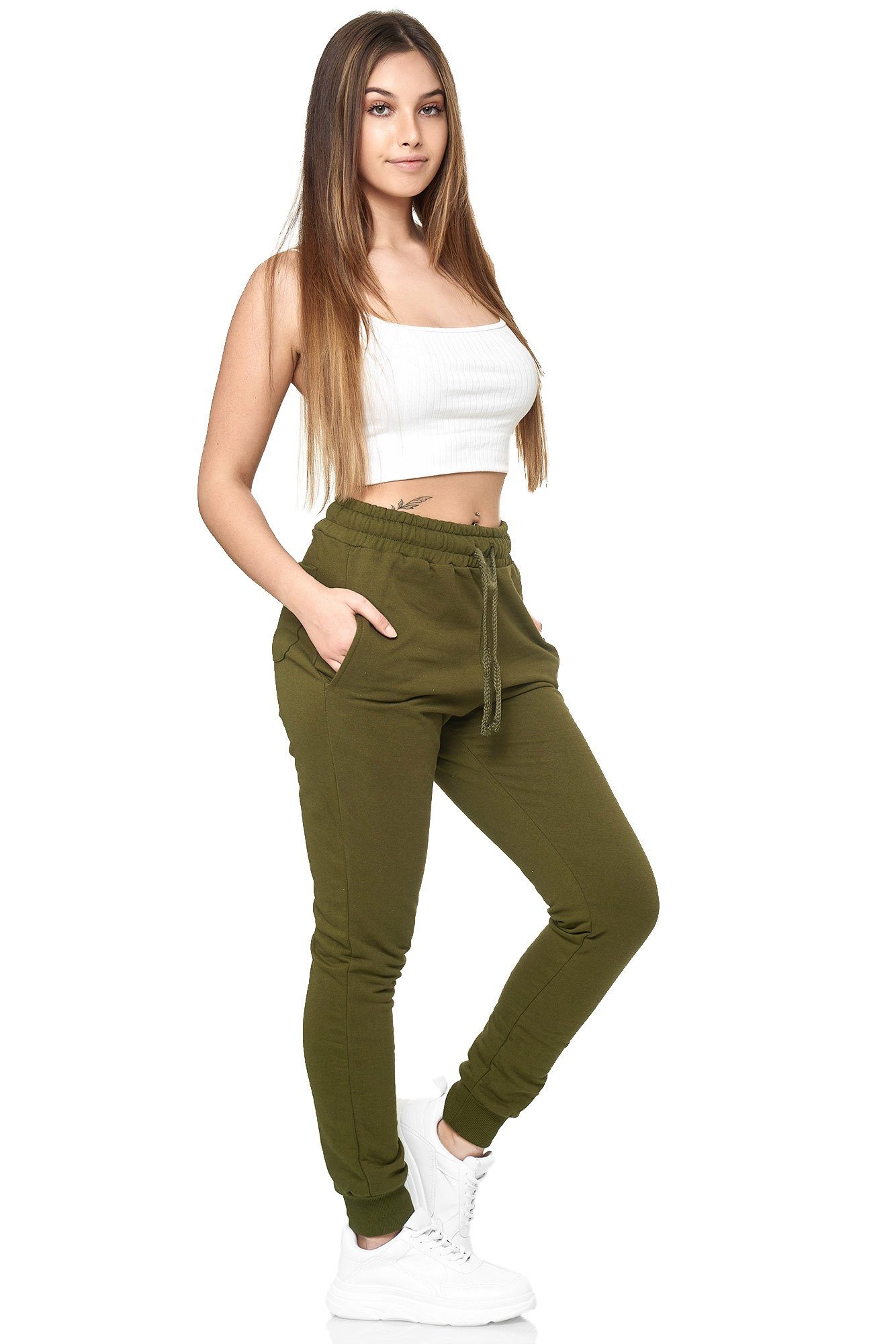 L.gonline Jogginghose Damen Jogginghose, Uni Colour Design 5000, Trainingshose, Fitness (Sweatpants, 1-tlg) Fitness Freizeit Casual