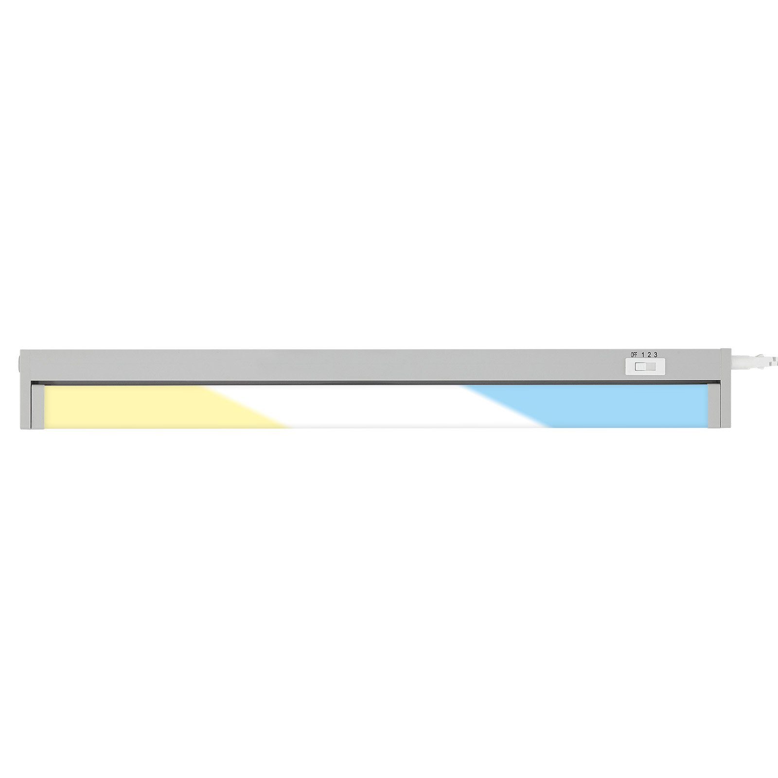 fest inkl. Kaltweiß, silber, Warmweiß, schwenkbar, Unterschrankleuchte Schalter verbaut, Briloner LED Neutralweiß, CCT, 2224-014, Farbwechsler, erweiterbar, Leuchten Tageslichtweiß,