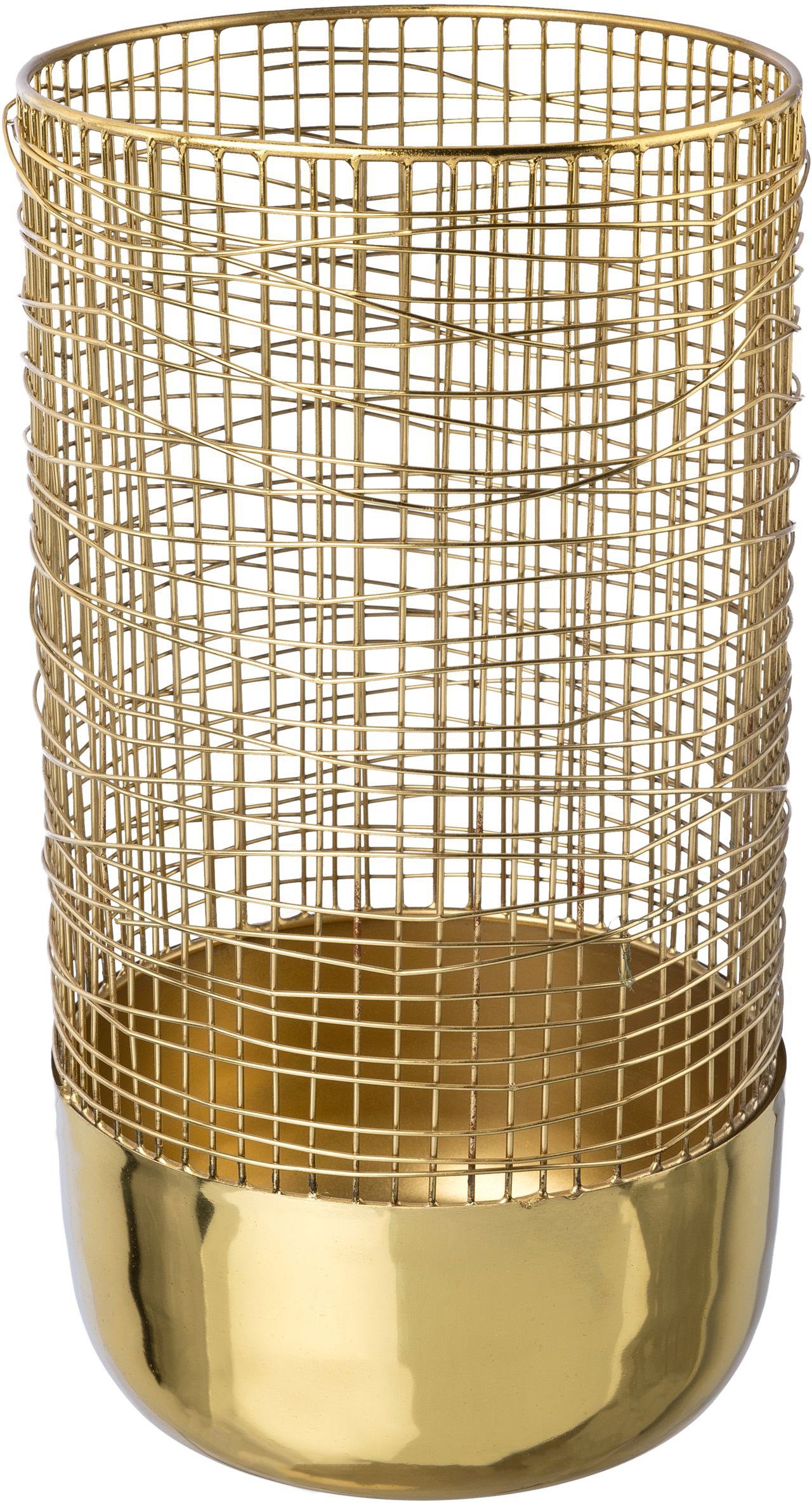 Creativ deco Windlicht Weihnachtsdeko (1 St), Korpus aus Aluminiumdrahtgeflecht