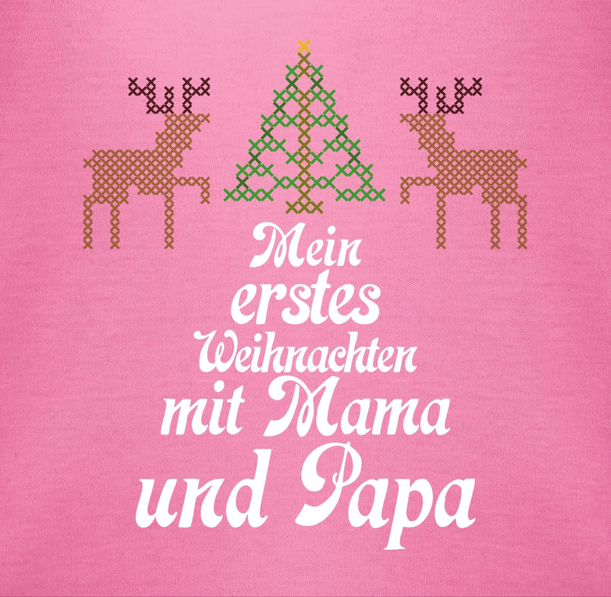 Weihnachten Mein Weihnachten Pink 1 Shirtracer Baby sweater erstes - Kleidung - Rentiere Ugly Shirtbody