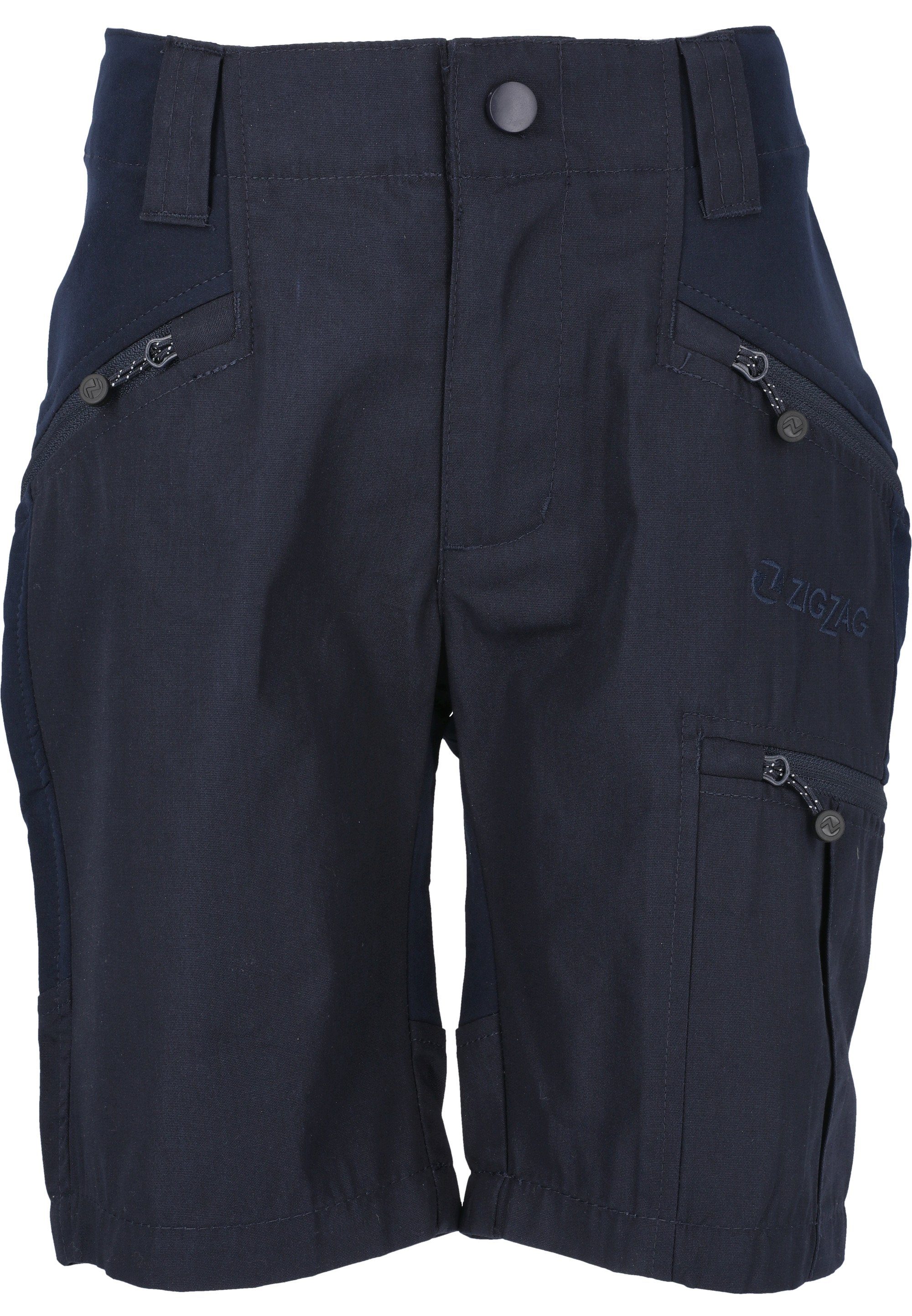 Bono Shorts dank praktisch Dehnbund, Reißverschlusstaschen Besonders mit ZIGZAG praktischem