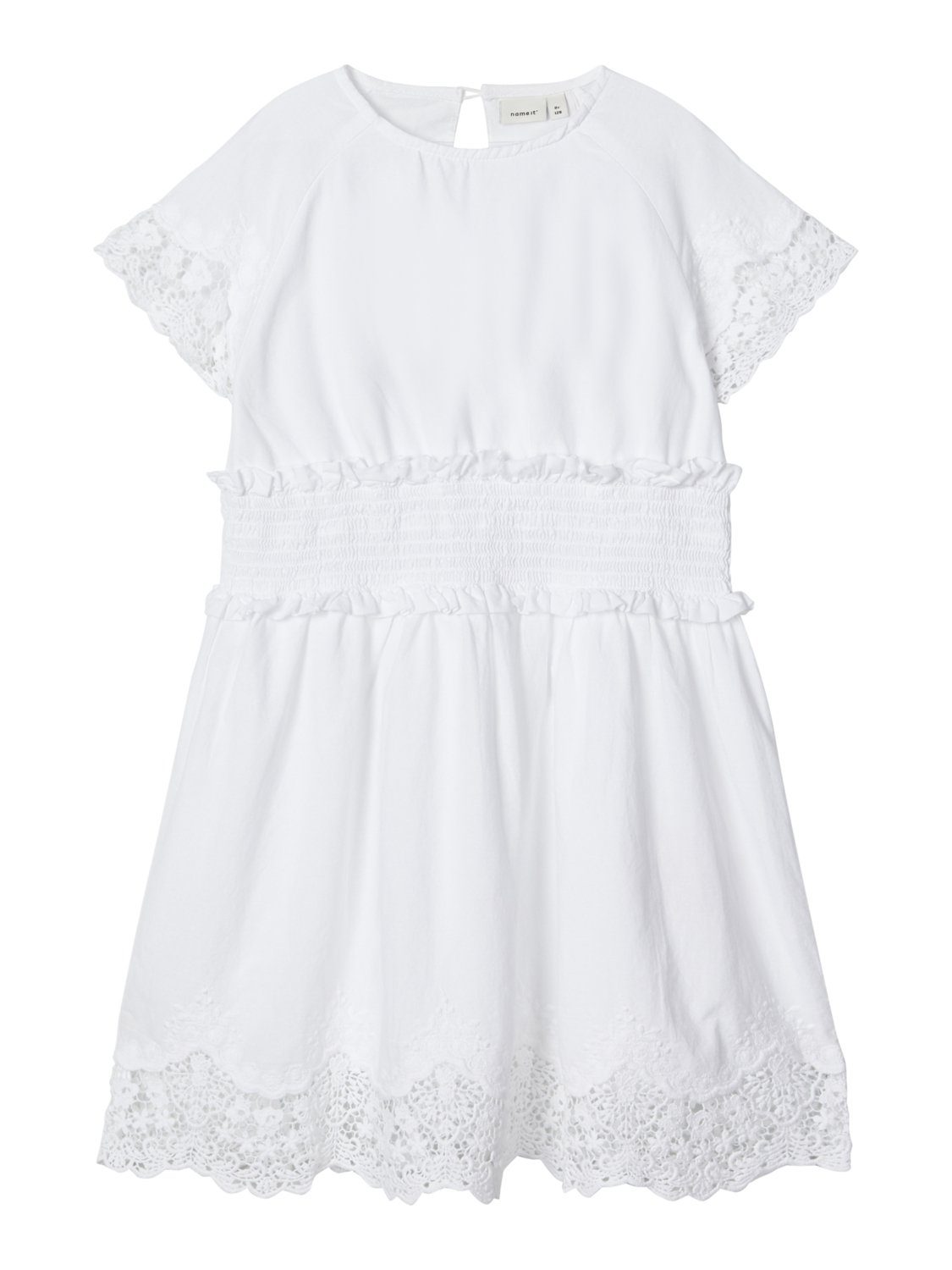 Name It A-Linien-Kleid Name It Baumwoll-Kleid mit gehäkelter Spitze