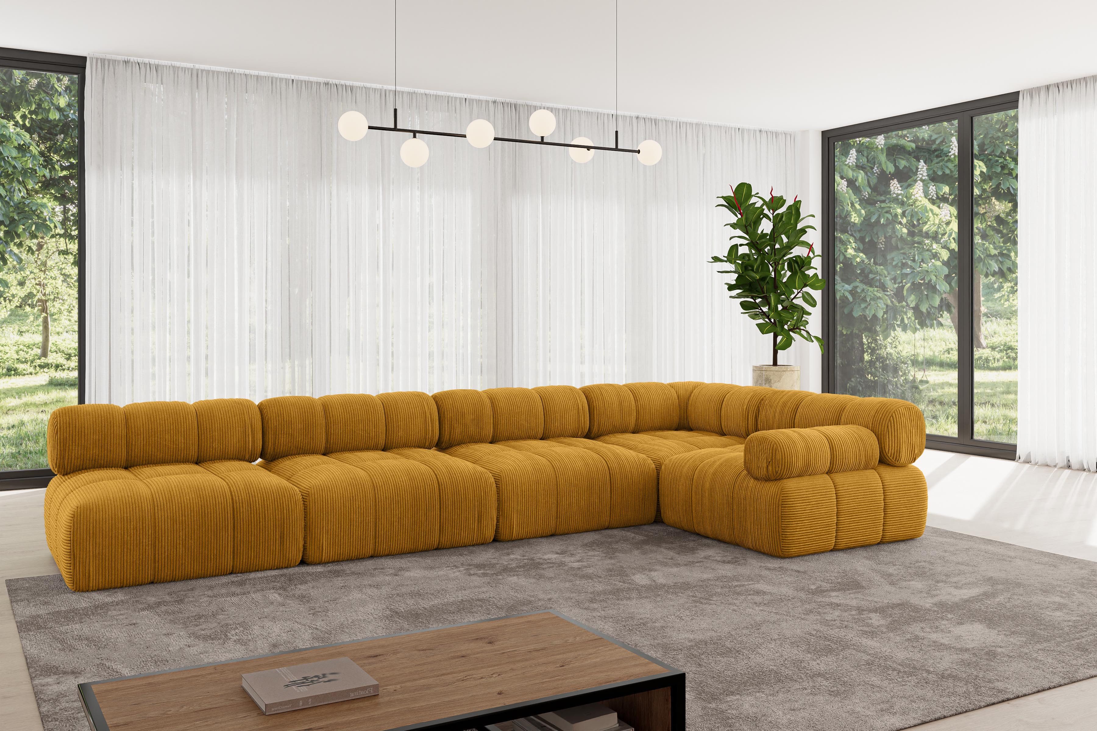 ALTDECOR Ecksofa Mende-L3, Sofa Praktische Bequeme Funktionsecke Couch L-Form Eckcouch, Corner Sofa U-Form Vielseitige Sofa Wohnlandschaft Wohnzimmer