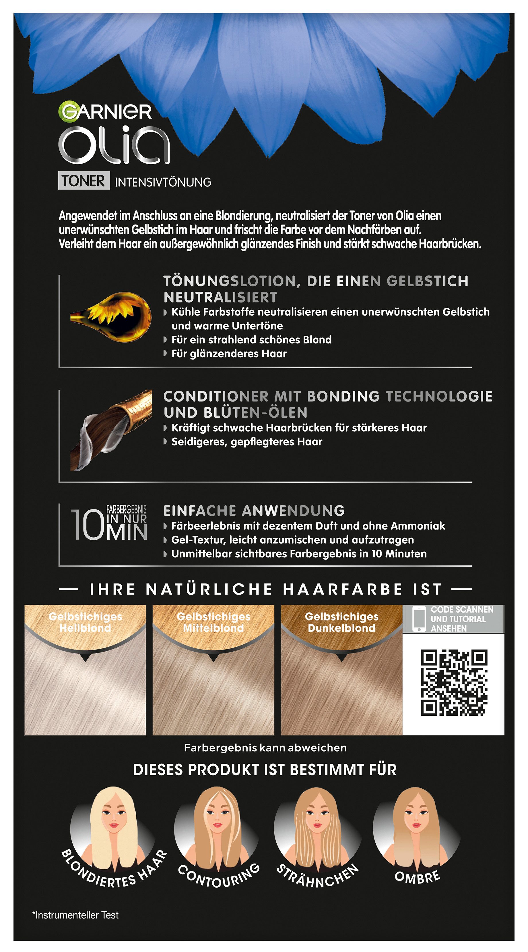 GARNIER Haartönung Garnier Olia Toner, Intensivtönung, bis zu 16 Haarwäschen, vegane Formel