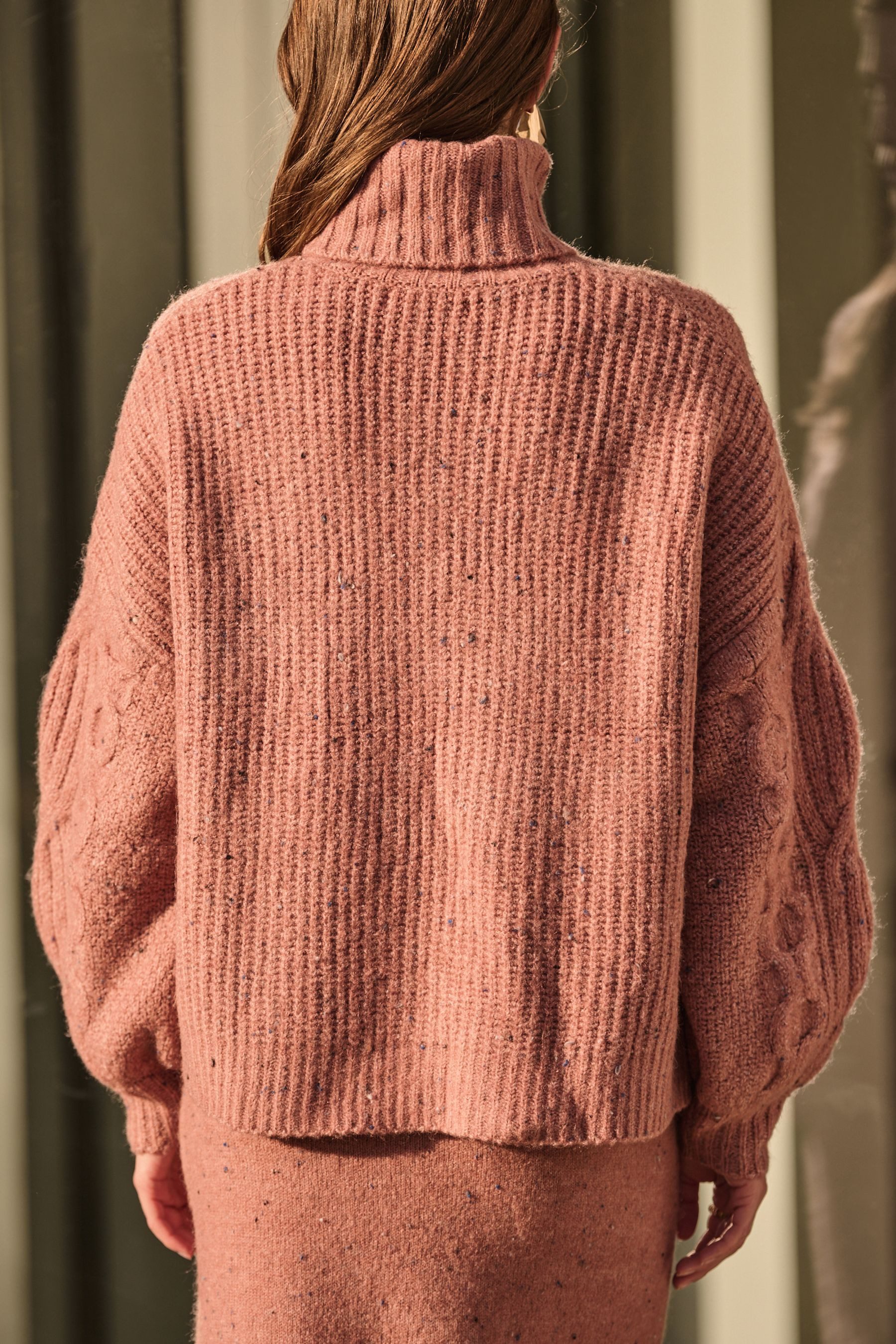 Next Rollkragenpullover Strickpullover mit Rollkragen Noppengarn Kombiteil günstig online kaufen