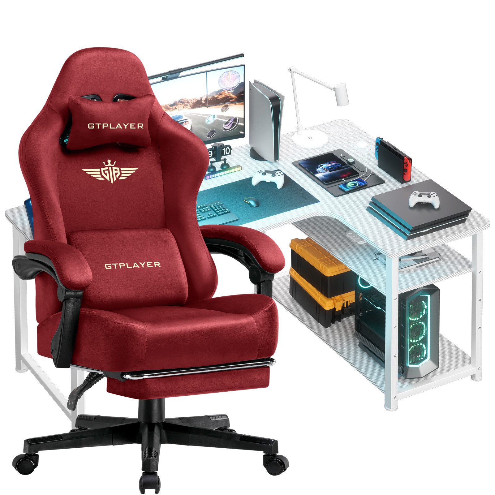 GTPLAYER Gaming-Stuhl Gaming Tisch + Gaming günstig online kaufen