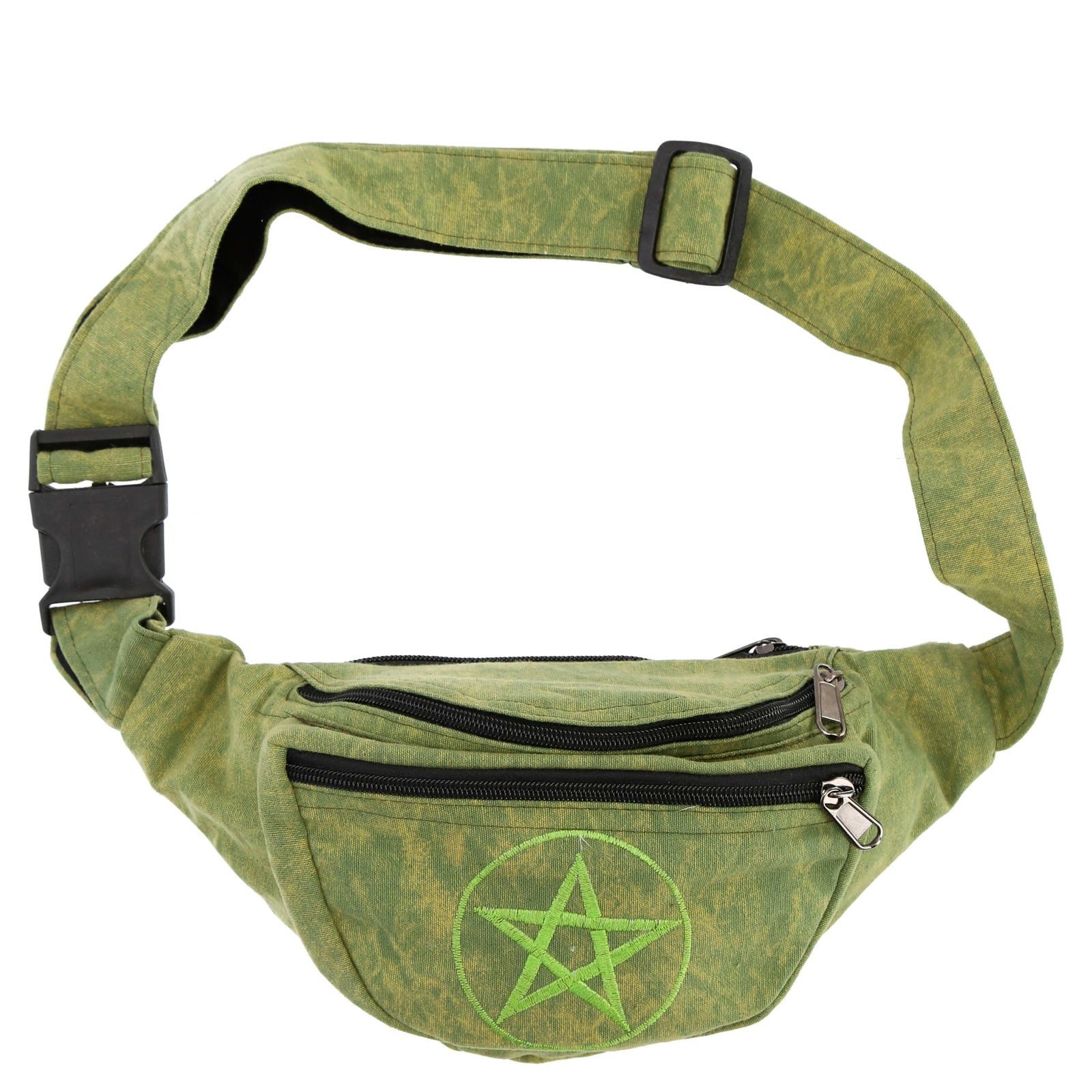 KUNST UND MAGIE Bauchtasche Kunst&Magie Bauch/Schulter/Gürtel/Hüfttasche Stonewashed Pentagramm