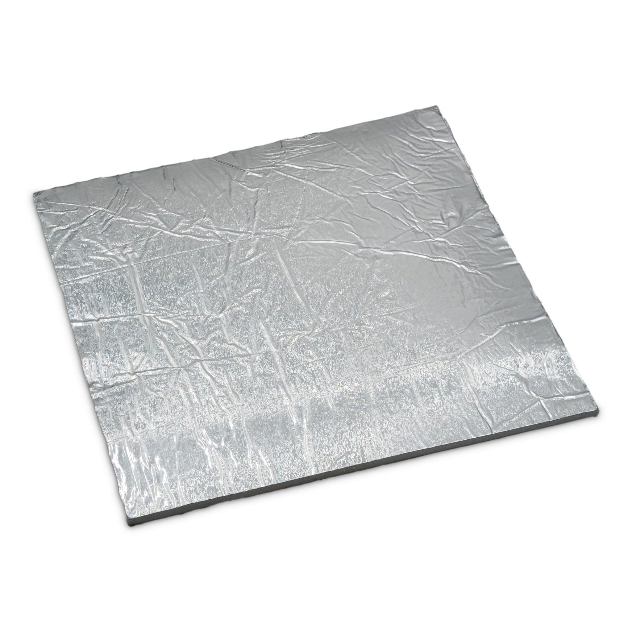 Feuerfest 123 GmbH Glasgewebematte Hitzeschutz - Keramikfasermatte mit Alubeschichtung 300 x 300 x 5 mm, Hochtemperatur-Isolierung - Aluminiumsilikat, hitzebeständig