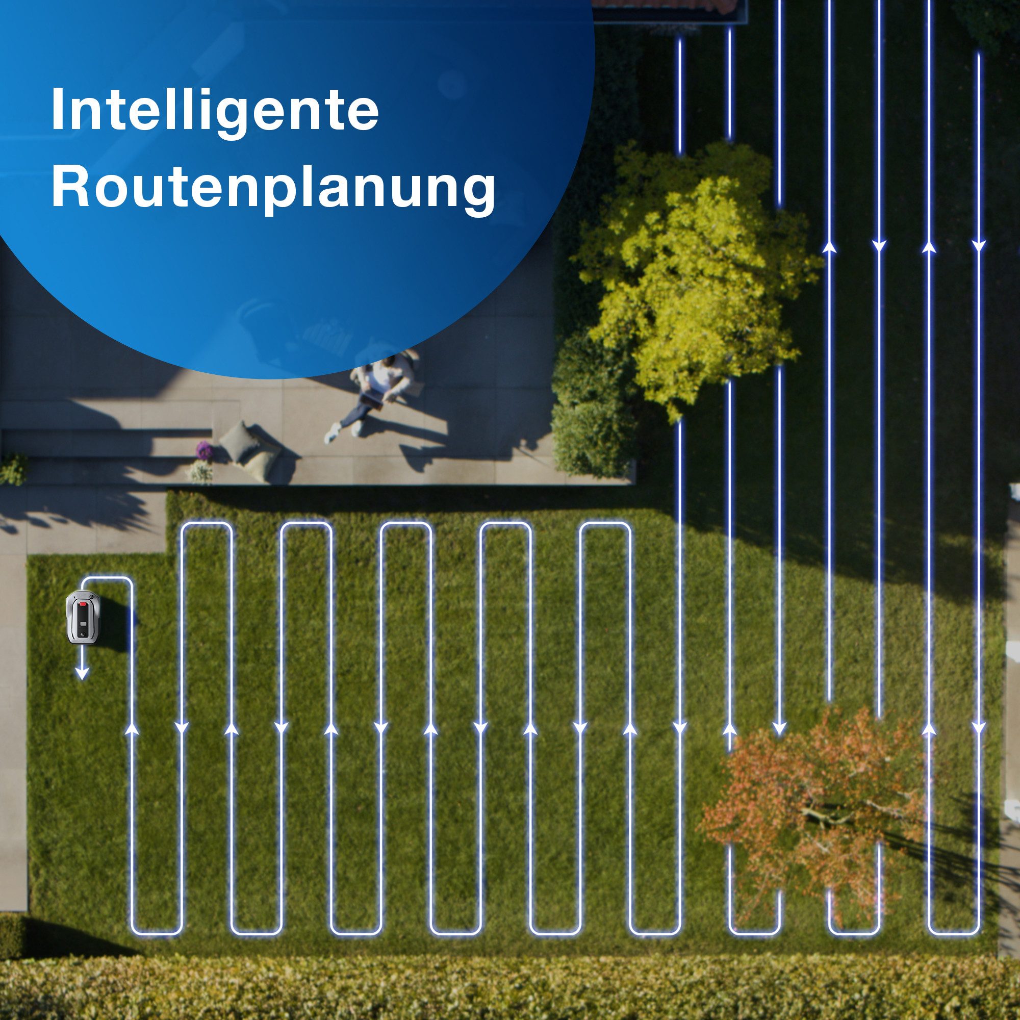 ECOVACS GOAT G1-800 Grey robotic lawnmower, for lawns up to 800 m² (set), with intelligent 3D obstacle avoidance; base color: grey